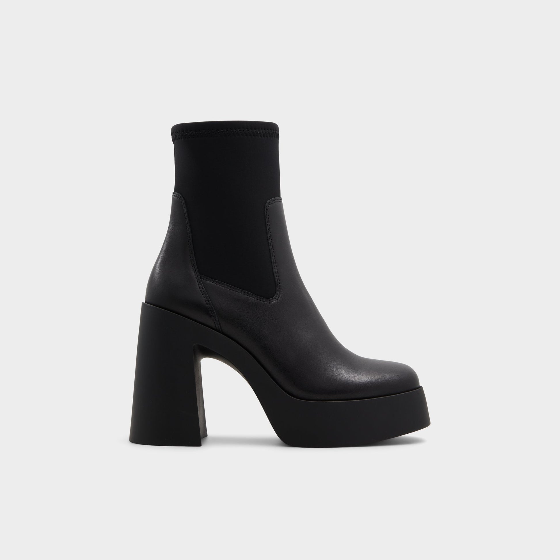 Main View of Black Cheviel Ankle boot for Womens