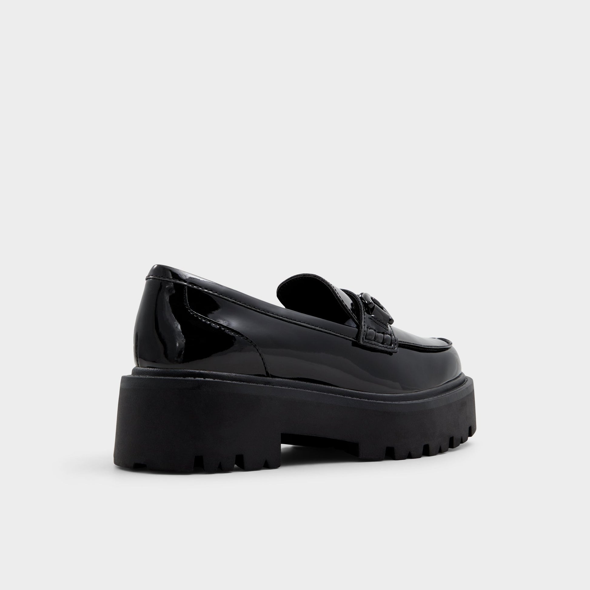 Three-quarter angle of Black Oneameth Loafer's back side