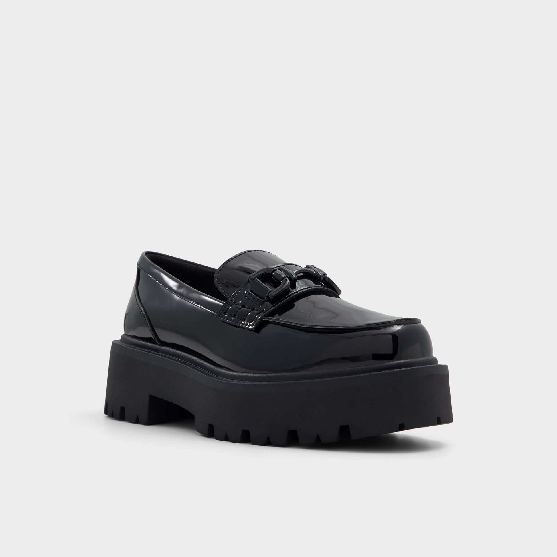 Three-quarter angle of Black Oneameth Loafer's front side