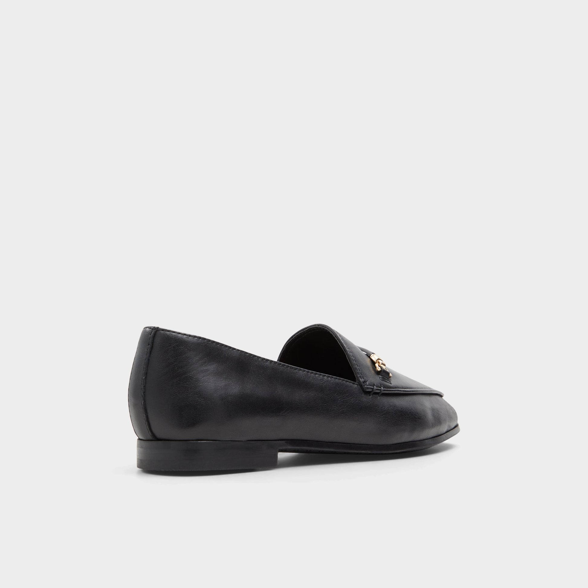 Three-quarter angle of Black Francine Loafer's back side