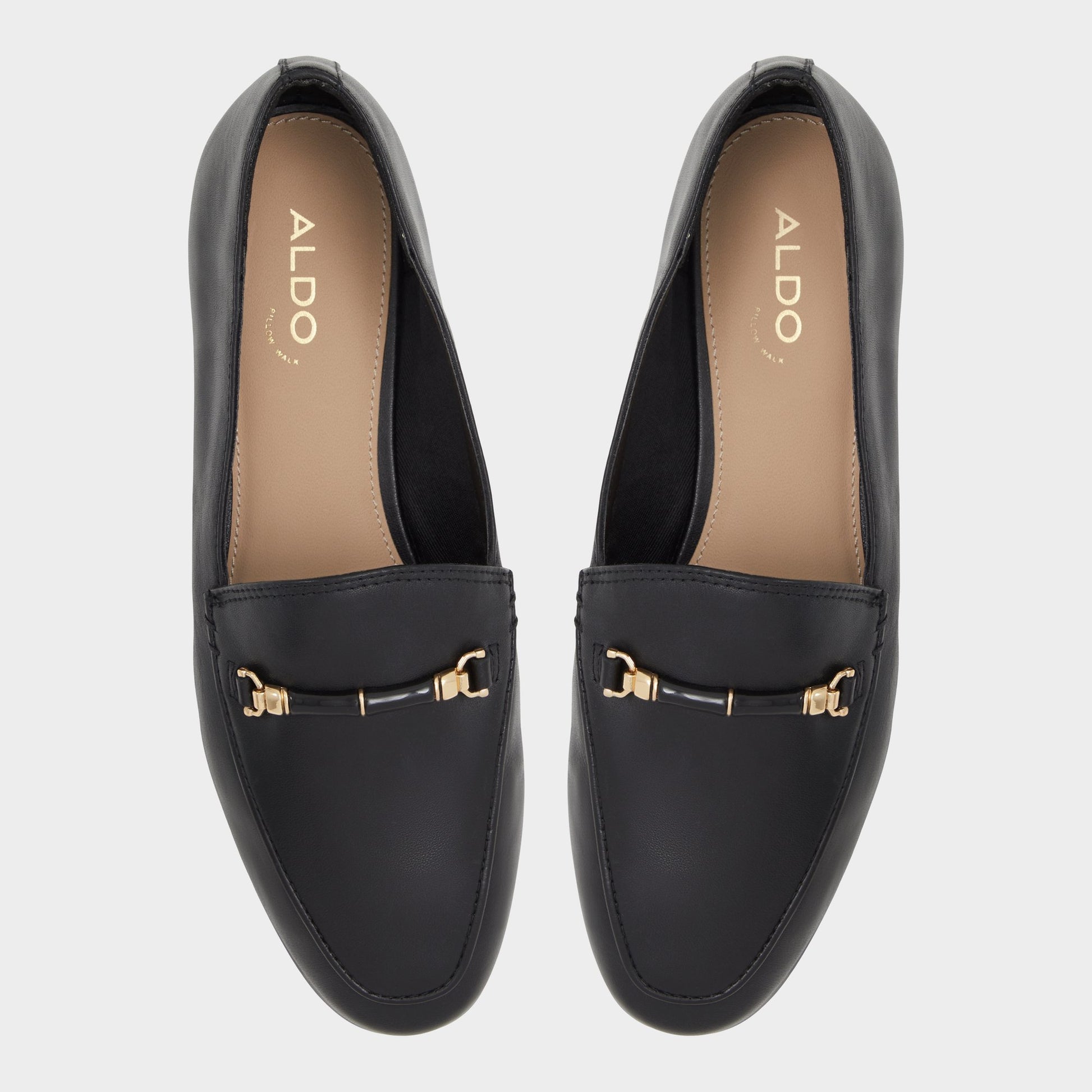 Top-down view of the Black Francine Loafer