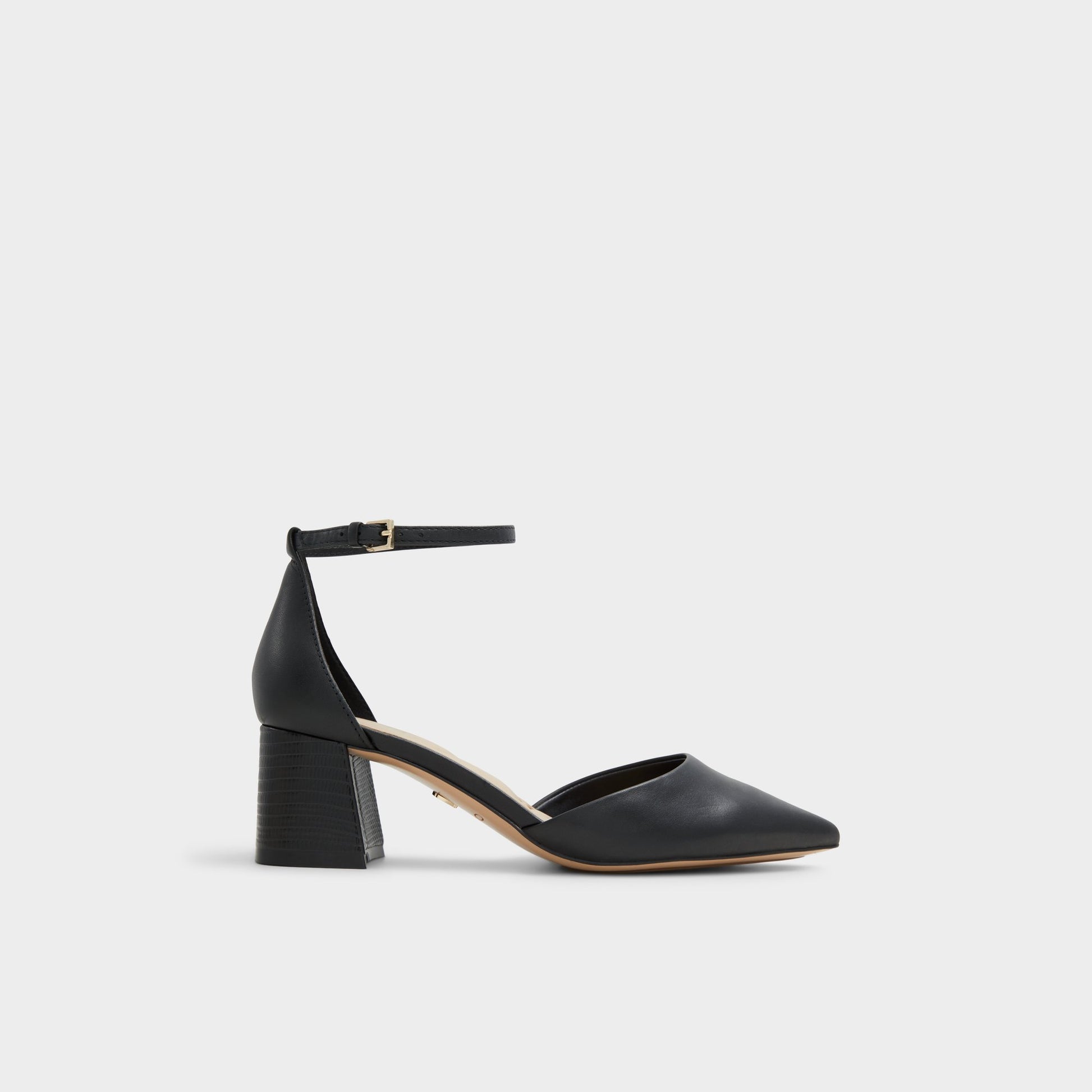 Main View of Black Uneral High heeled shoe for Womens