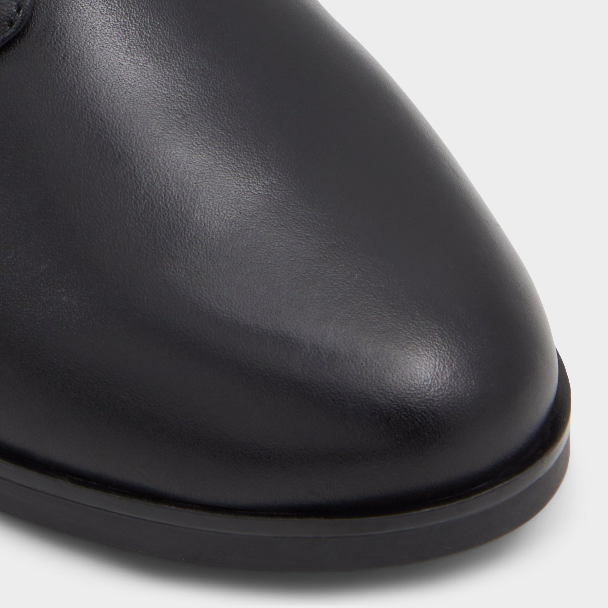 Close-up of the Black Etha Derby shoe