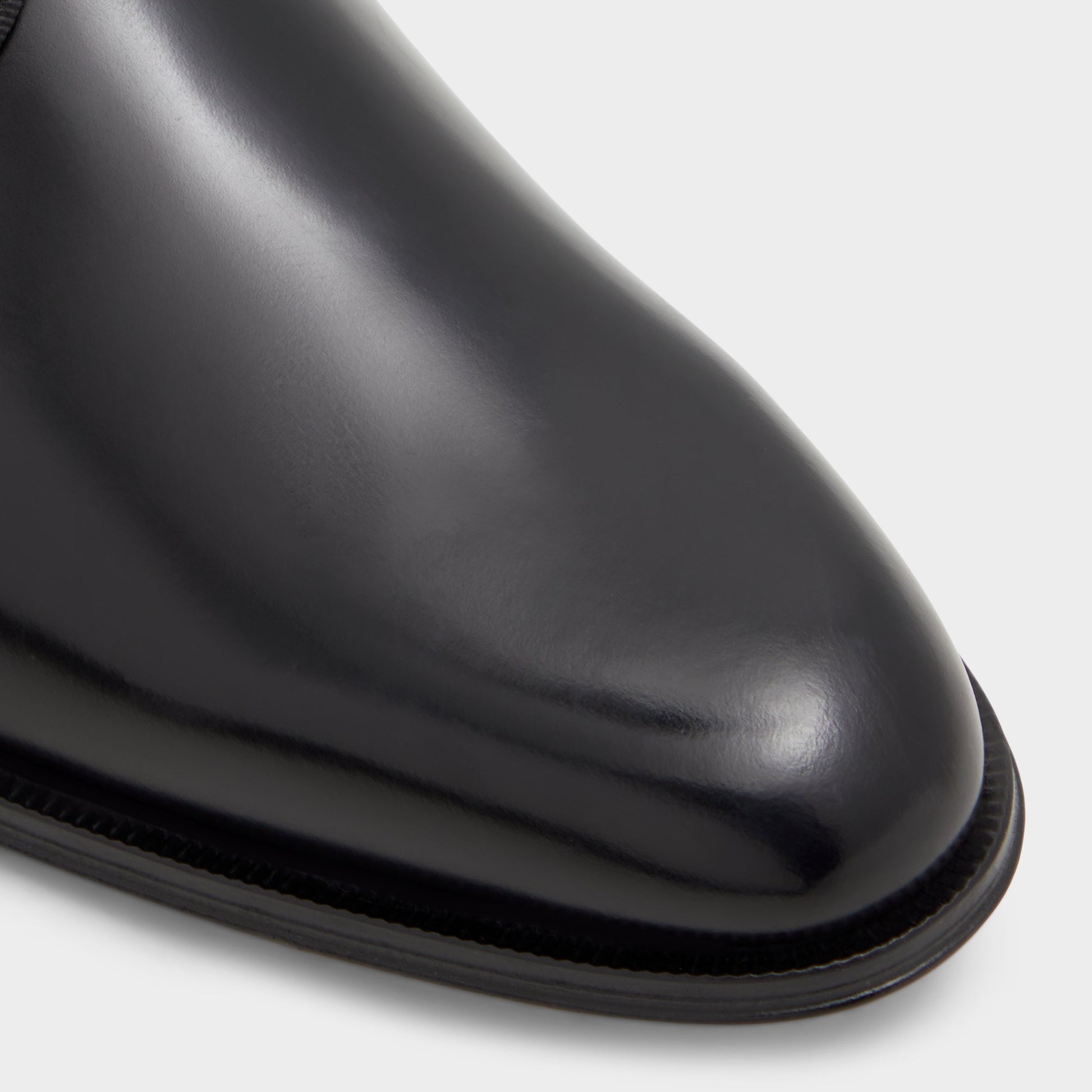 Close-up of the Black Halbart Oxford shoe