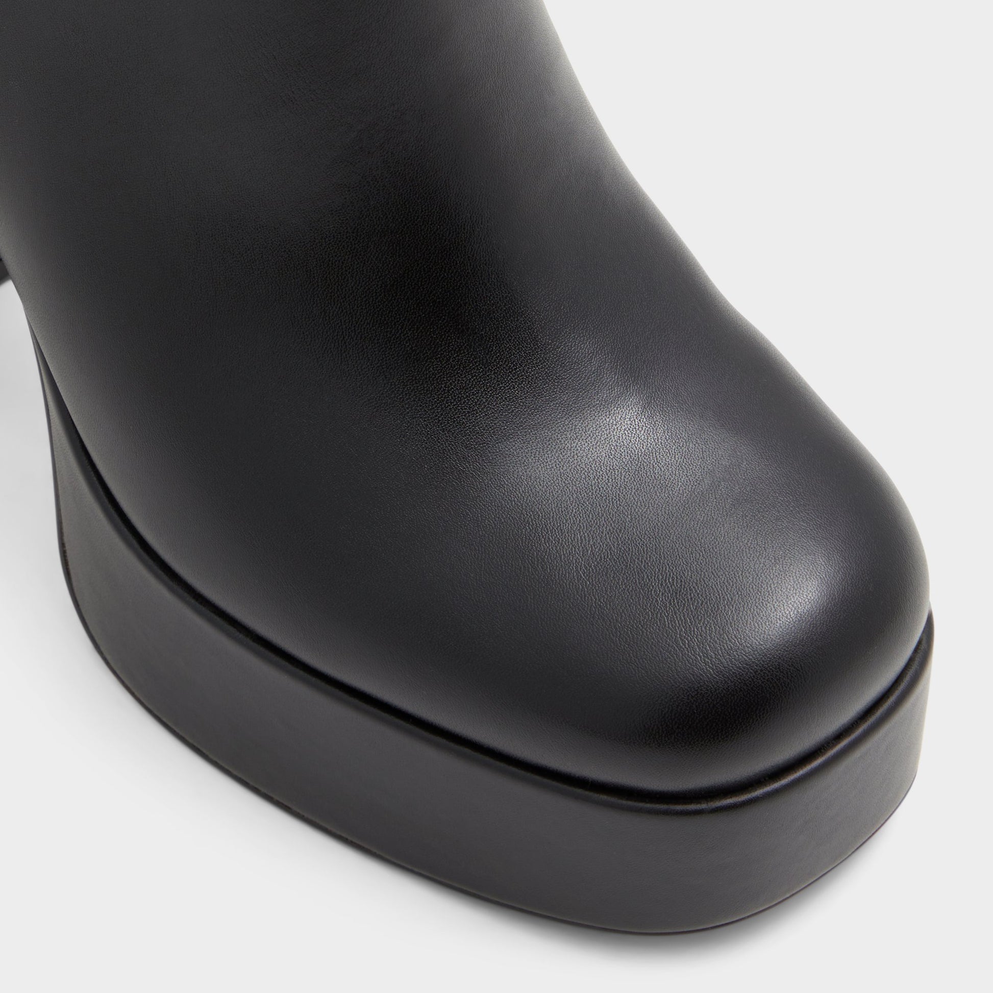 Close-up of the Black Albie Knee-high boot