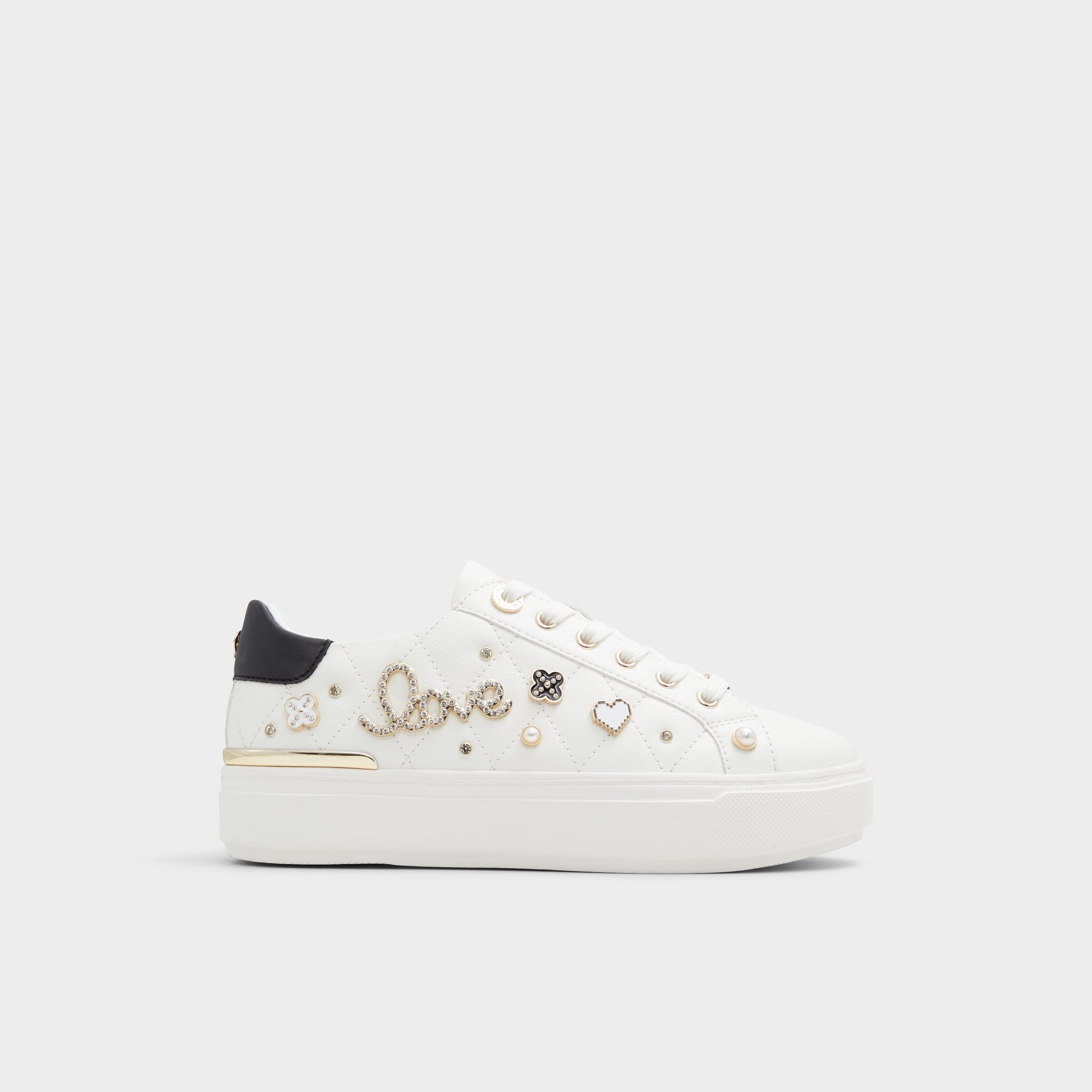 Main View of White Visuetti Low top sneaker for Womens