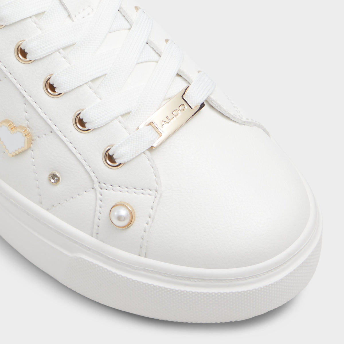 Gros plan de la Blanc Visuetti Sneaker bas
