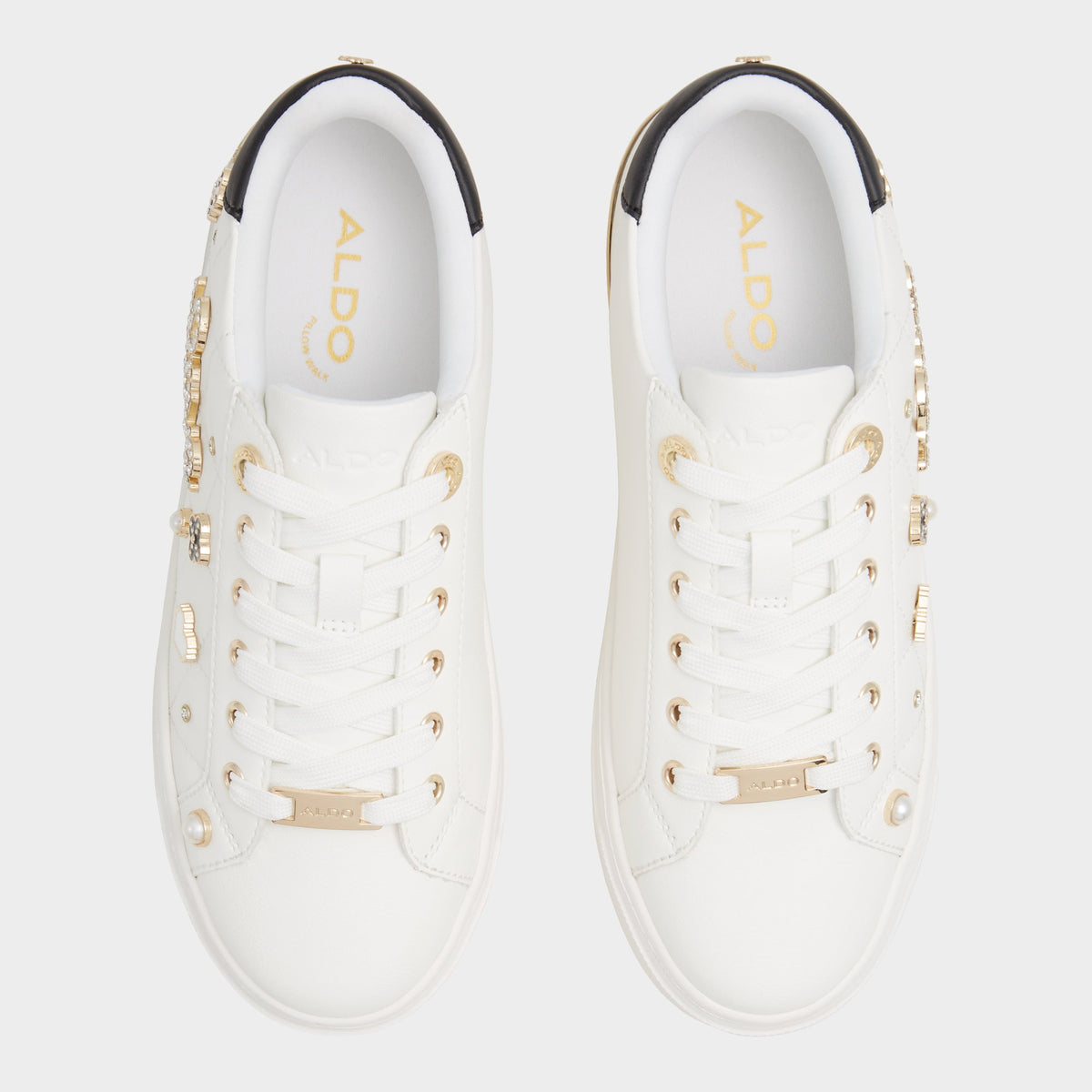Vue de dessus de la Blanc Visuetti Sneaker bas