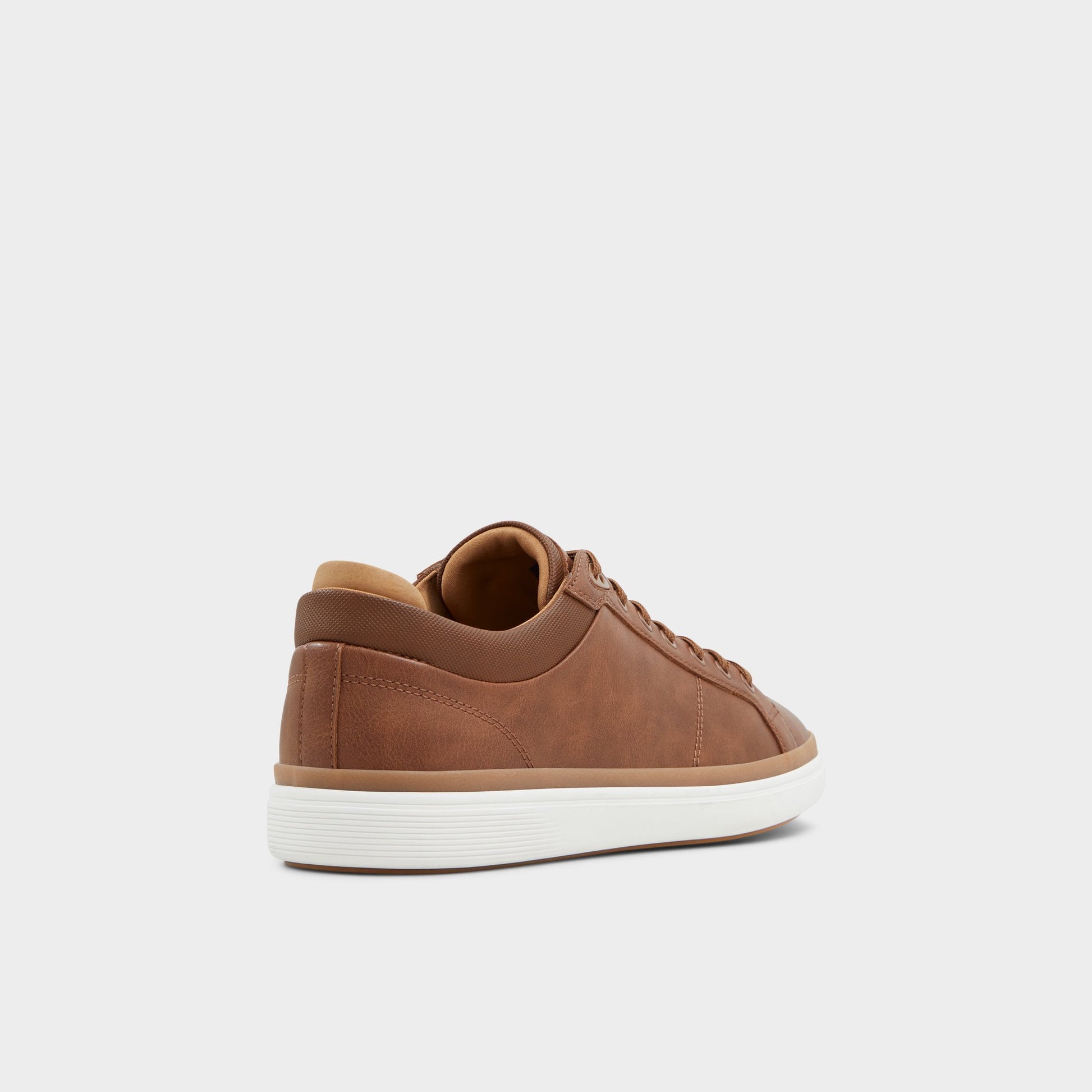 Three-quarter angle of Light Brown Finespec Low top sneaker's back side