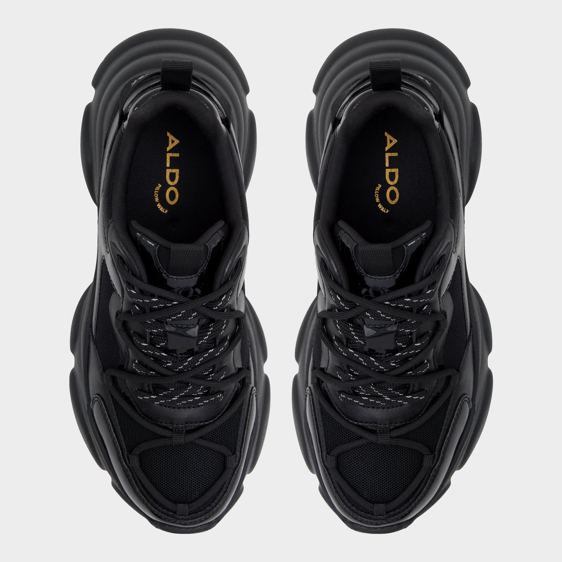 Top-down view of the Black Andree Jogger sneaker