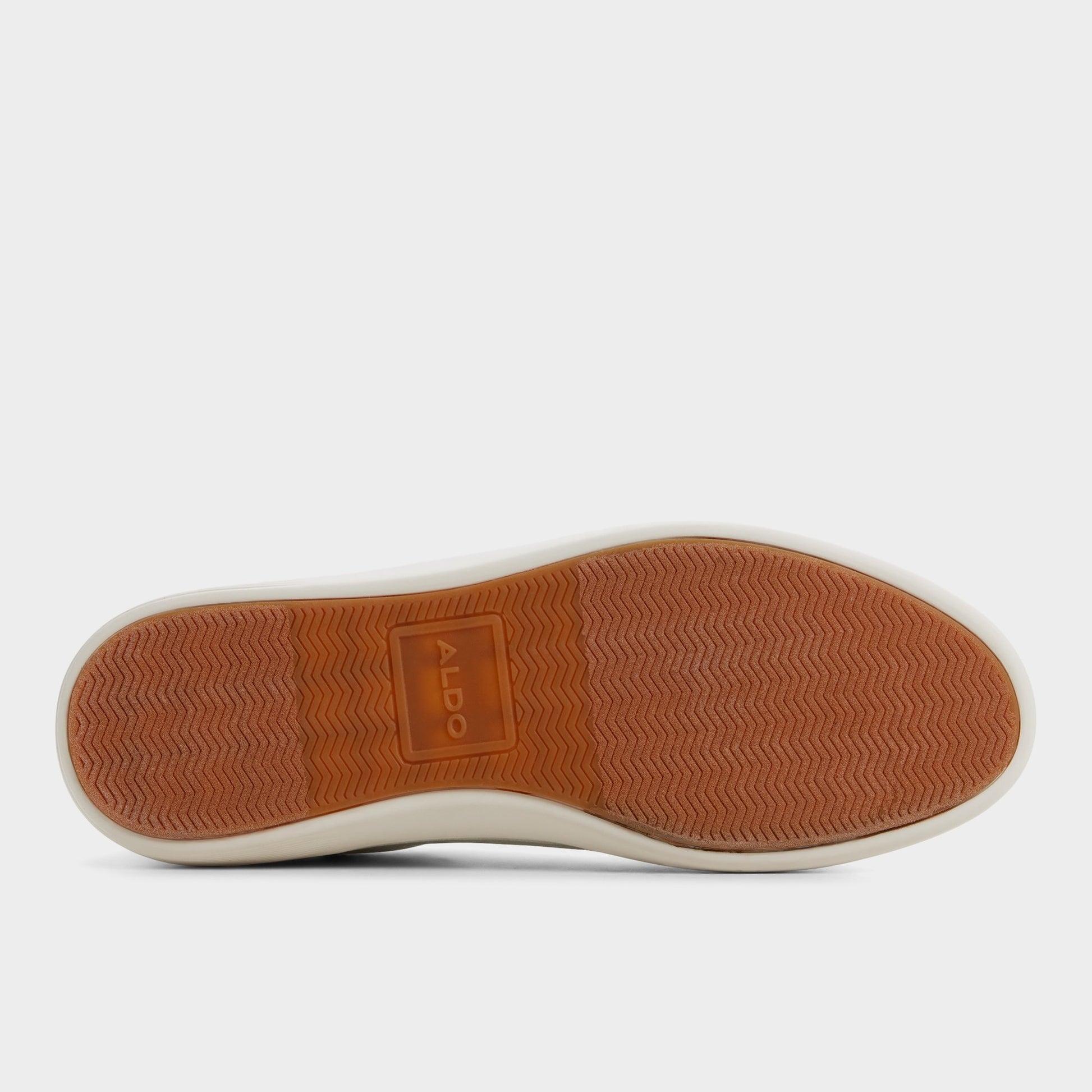Vue de la semelle de Blanc Aros Sneaker sans lacets