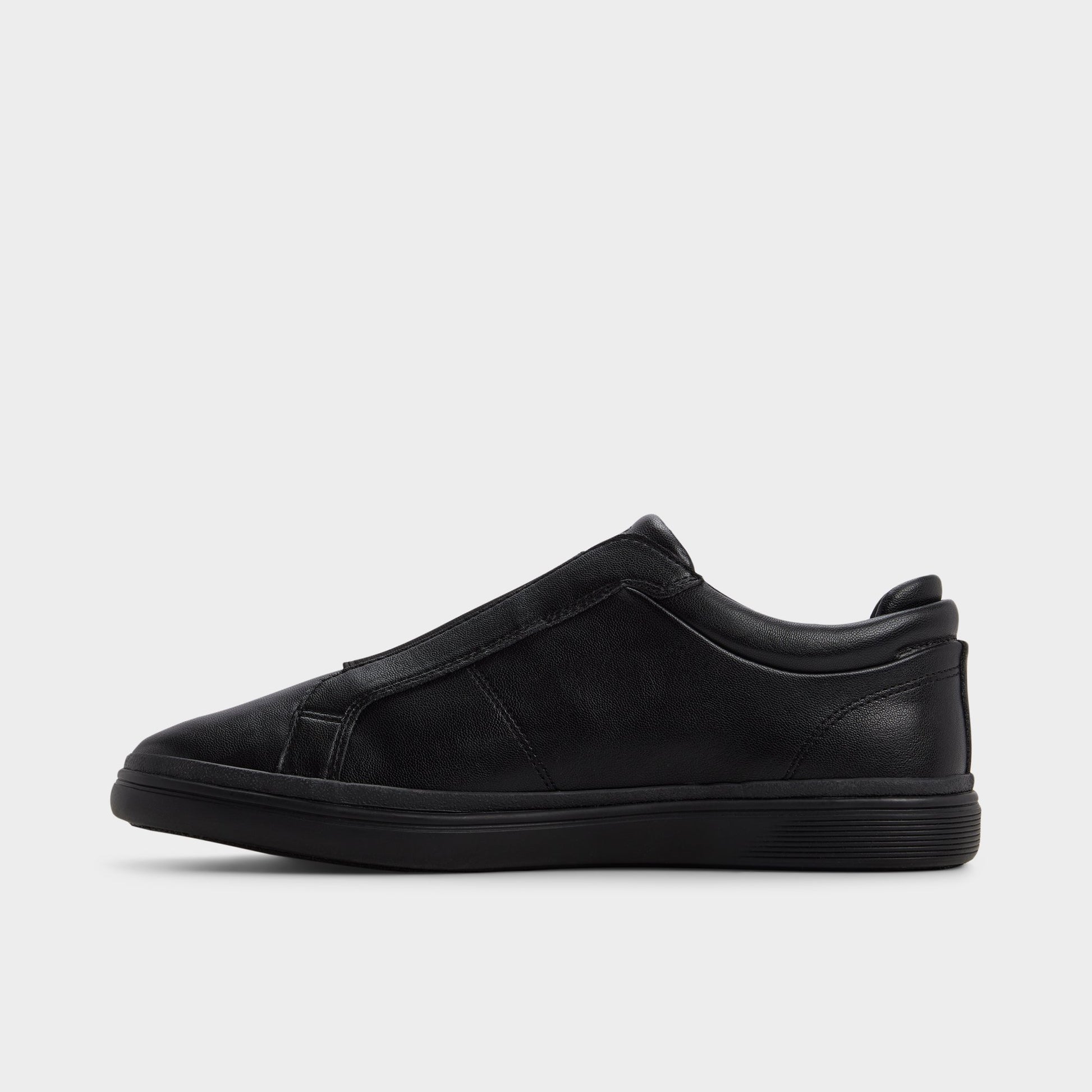 Side view of Black/black Aros Slip-on sneaker