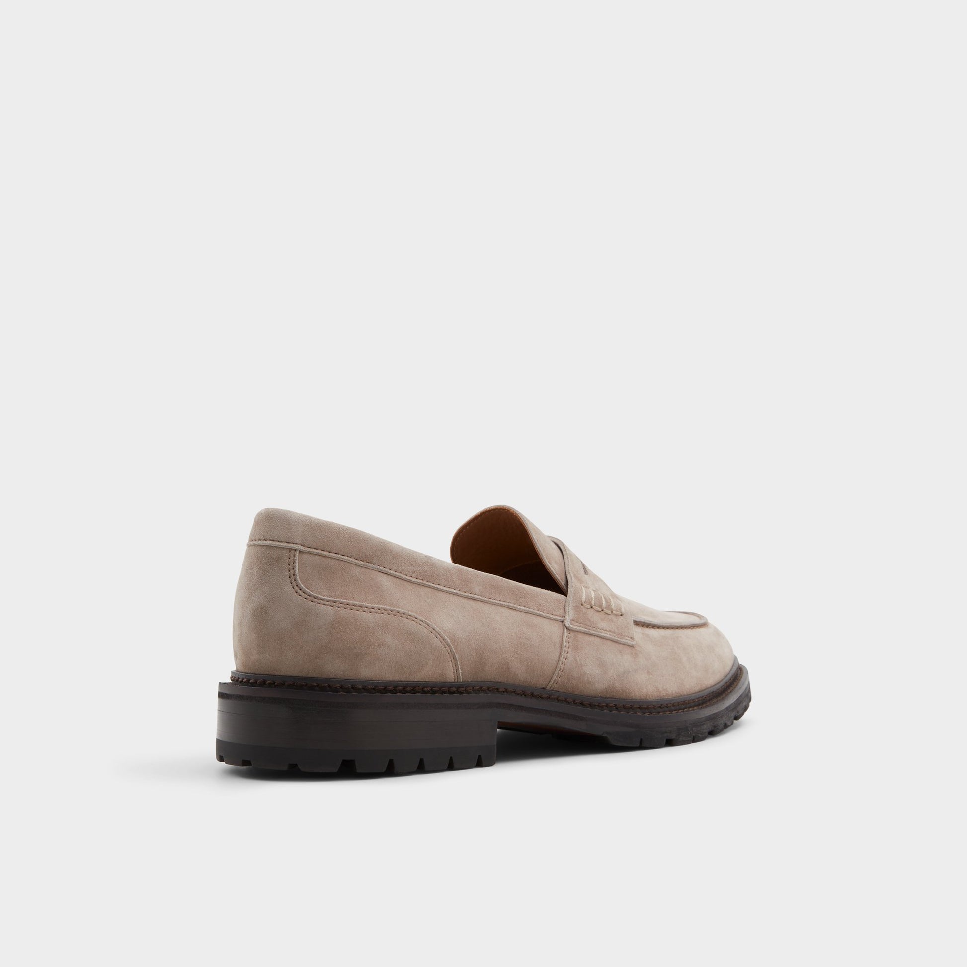 Three-quarter angle of Brown Aleris Loafer's back side