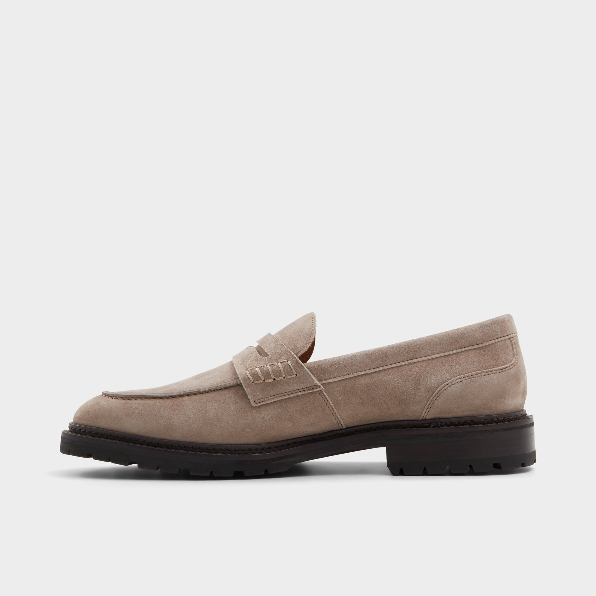 Side view of Brown Aleris Loafer