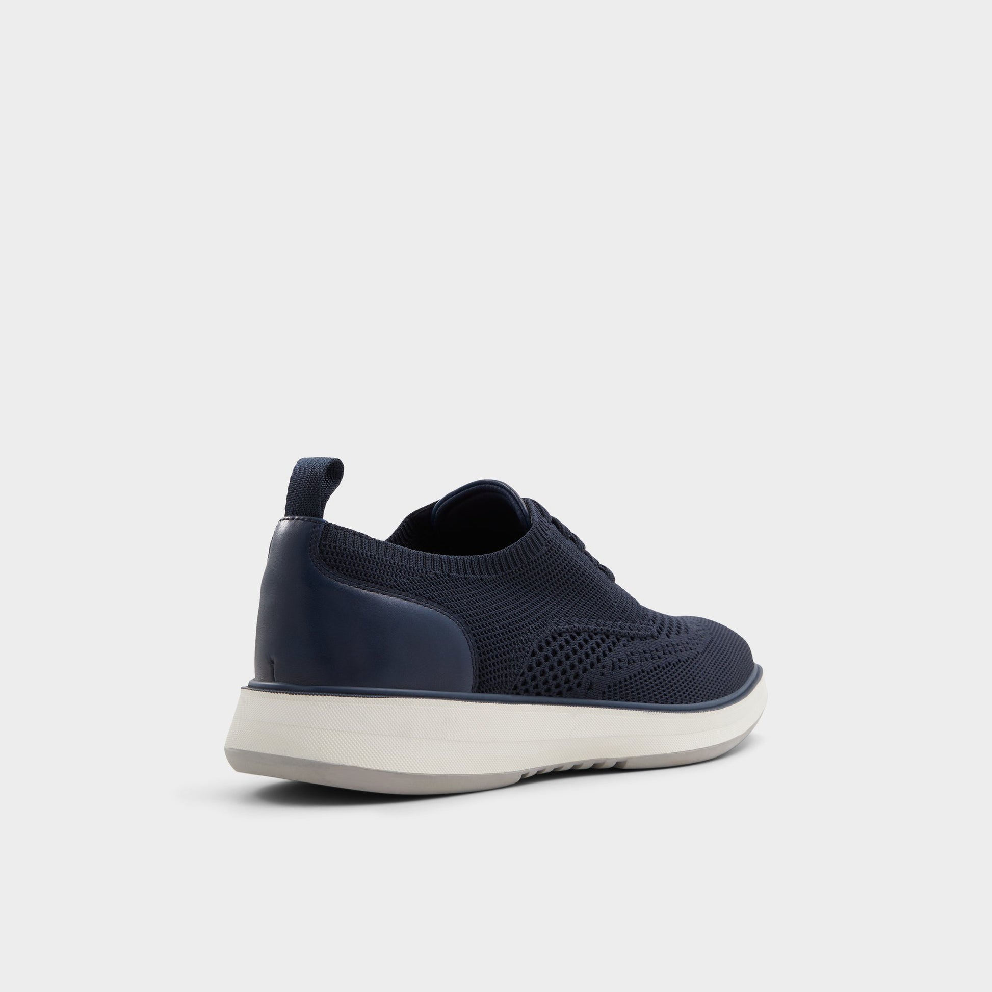 Three-quarter angle of Navy Enry Oxford shoe's back side