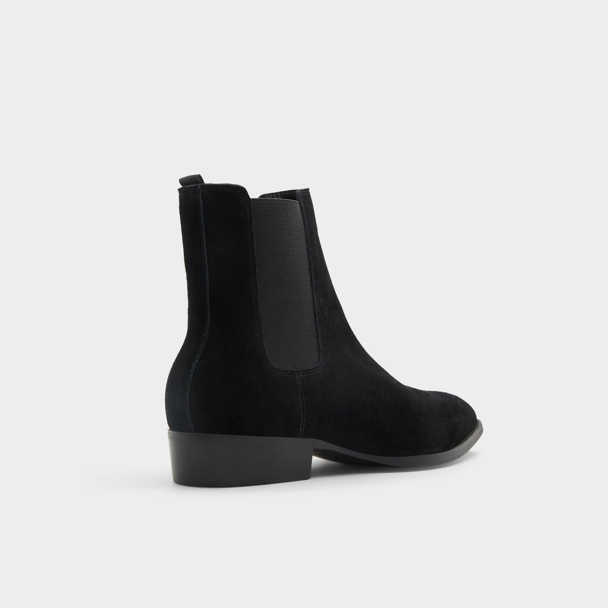 Three-quarter angle of Other Black Bert Chelsea boot's back side