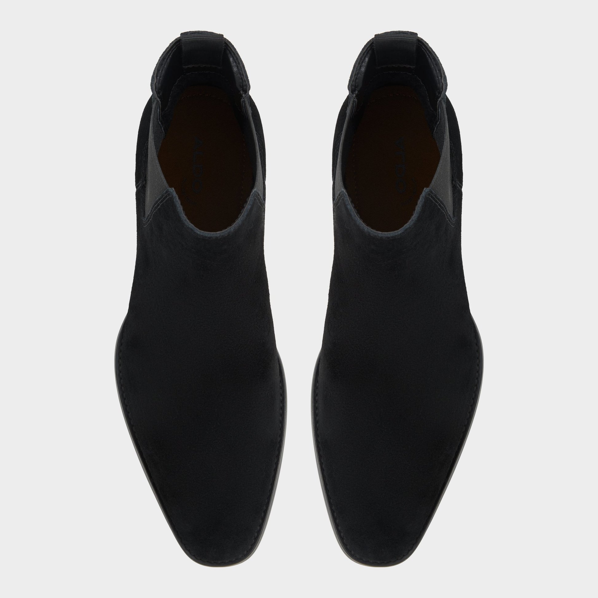 Top-down view of the Other Black Bert Chelsea boot