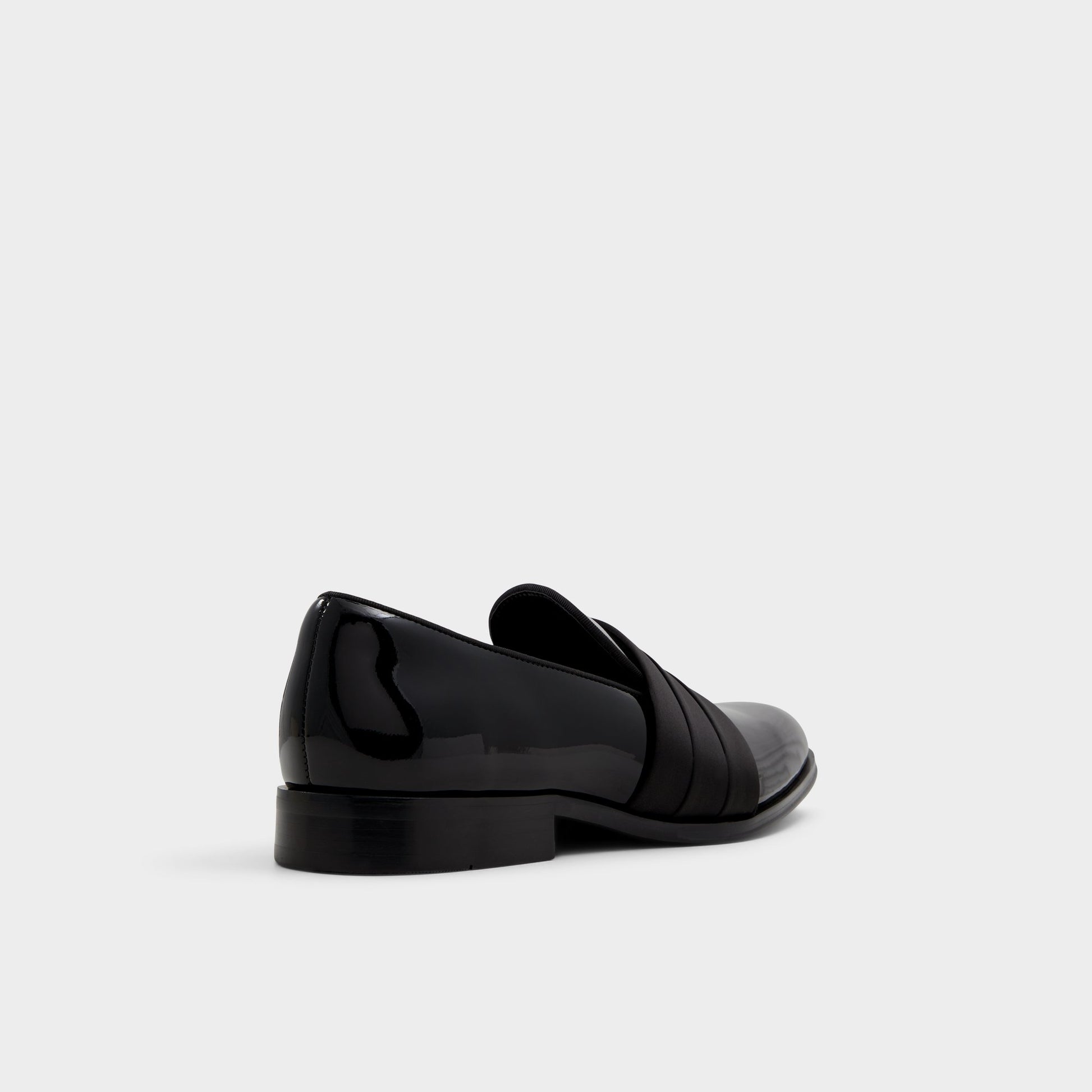 Three-quarter angle of Black Kenny Loafer's back side