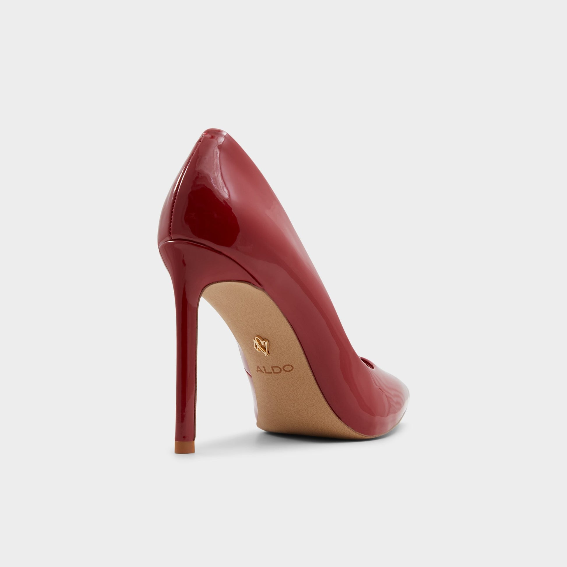 Three-quarter angle of Red Stessy2.0 Pump's back side