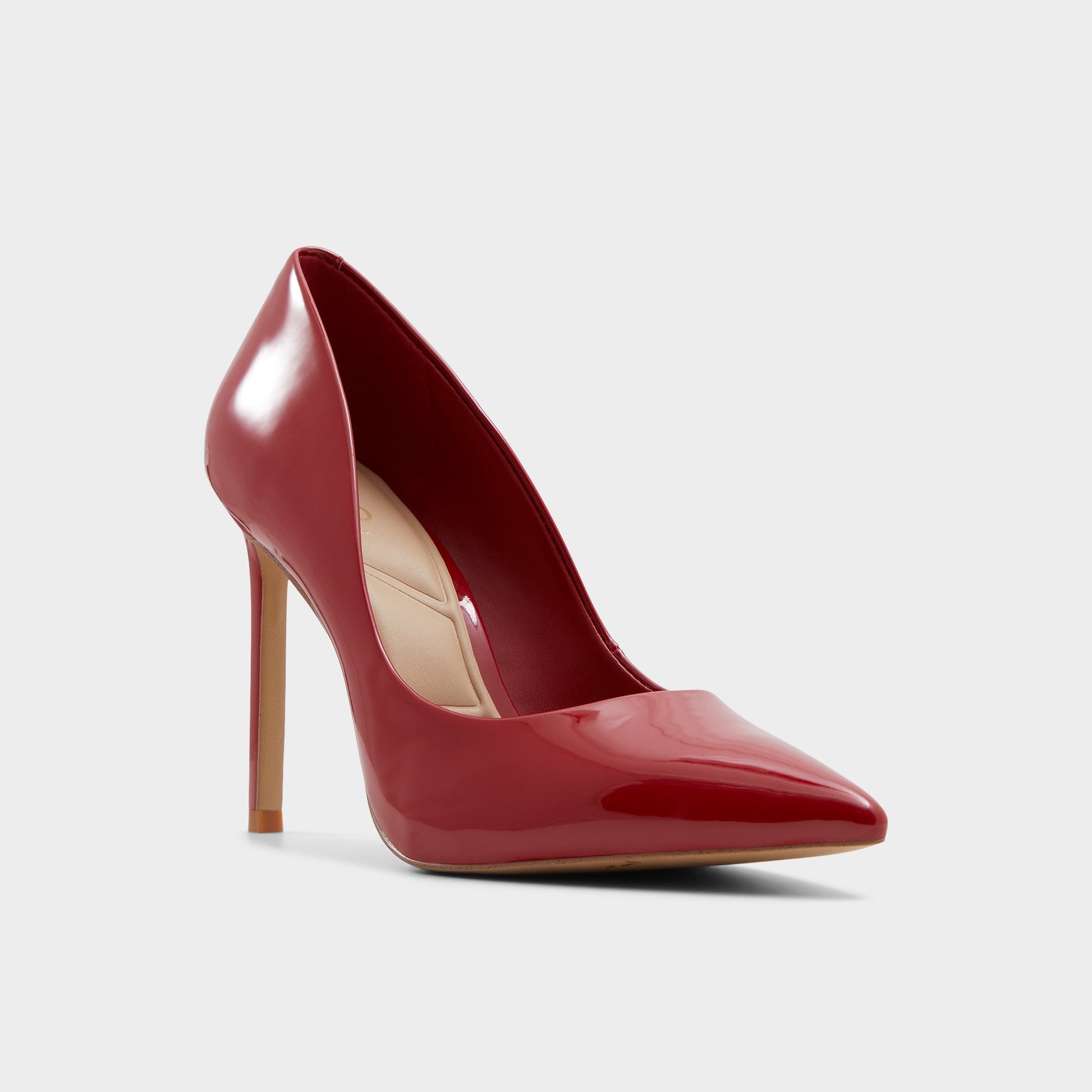 Three-quarter angle of Red Stessy2.0 Pump's front side