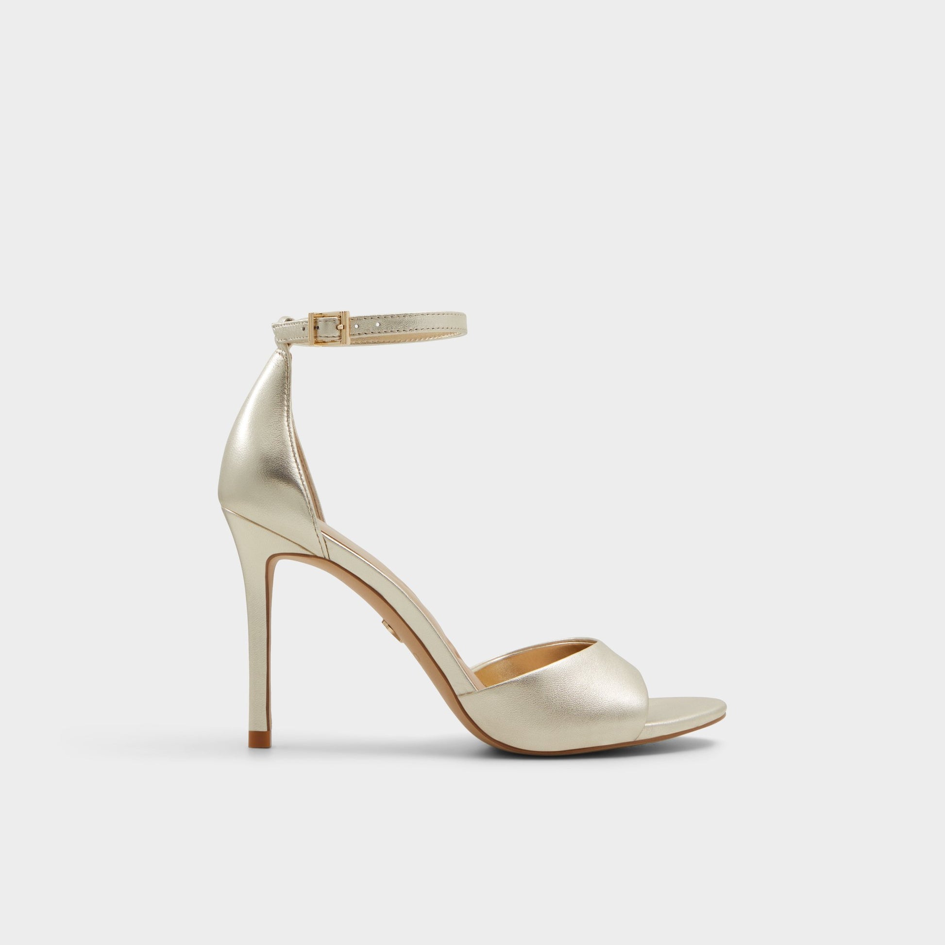 Main View of Gold Creride Strappy heeled sandal for Womens