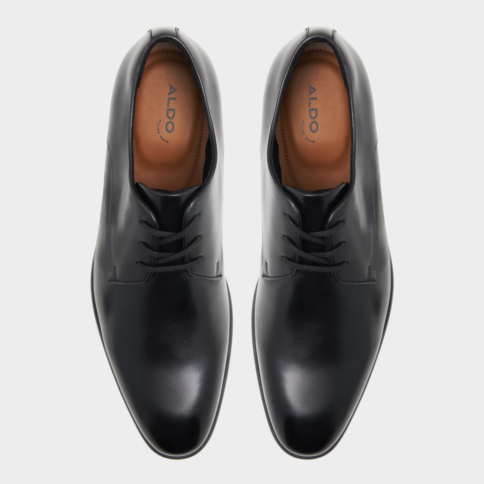 Top-down view of the Black Marcelus Derby shoe