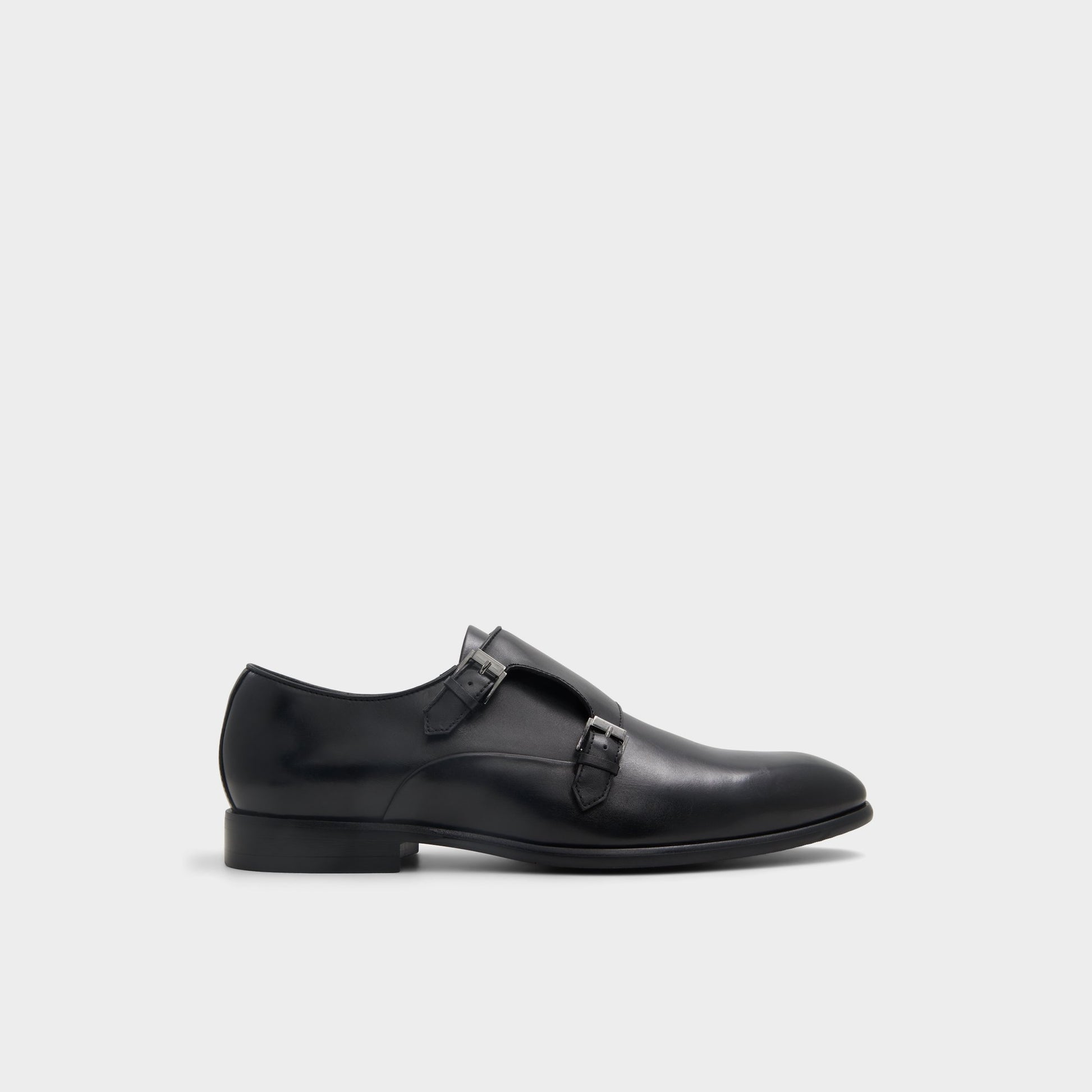 Main View of Black Neco Monkstrap loafer for Mens