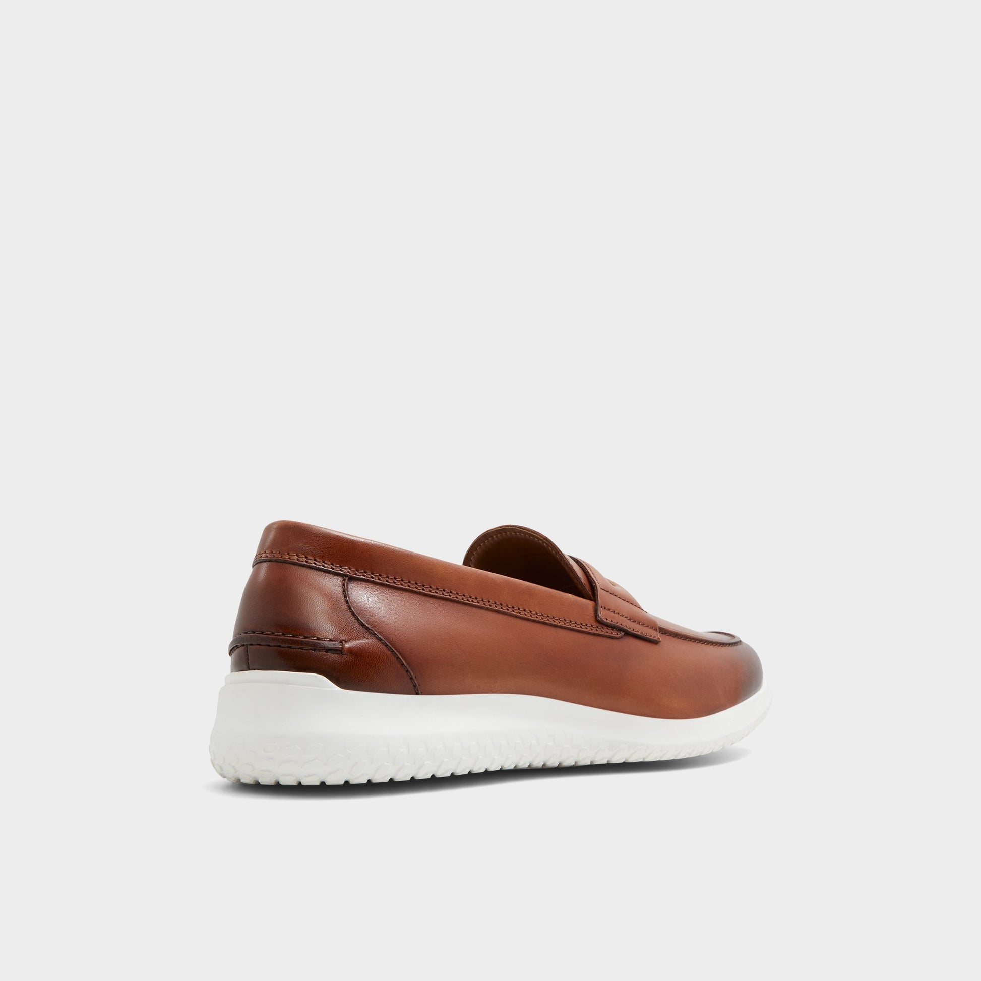 Three-quarter angle of Cognac Hector Loafer's back side