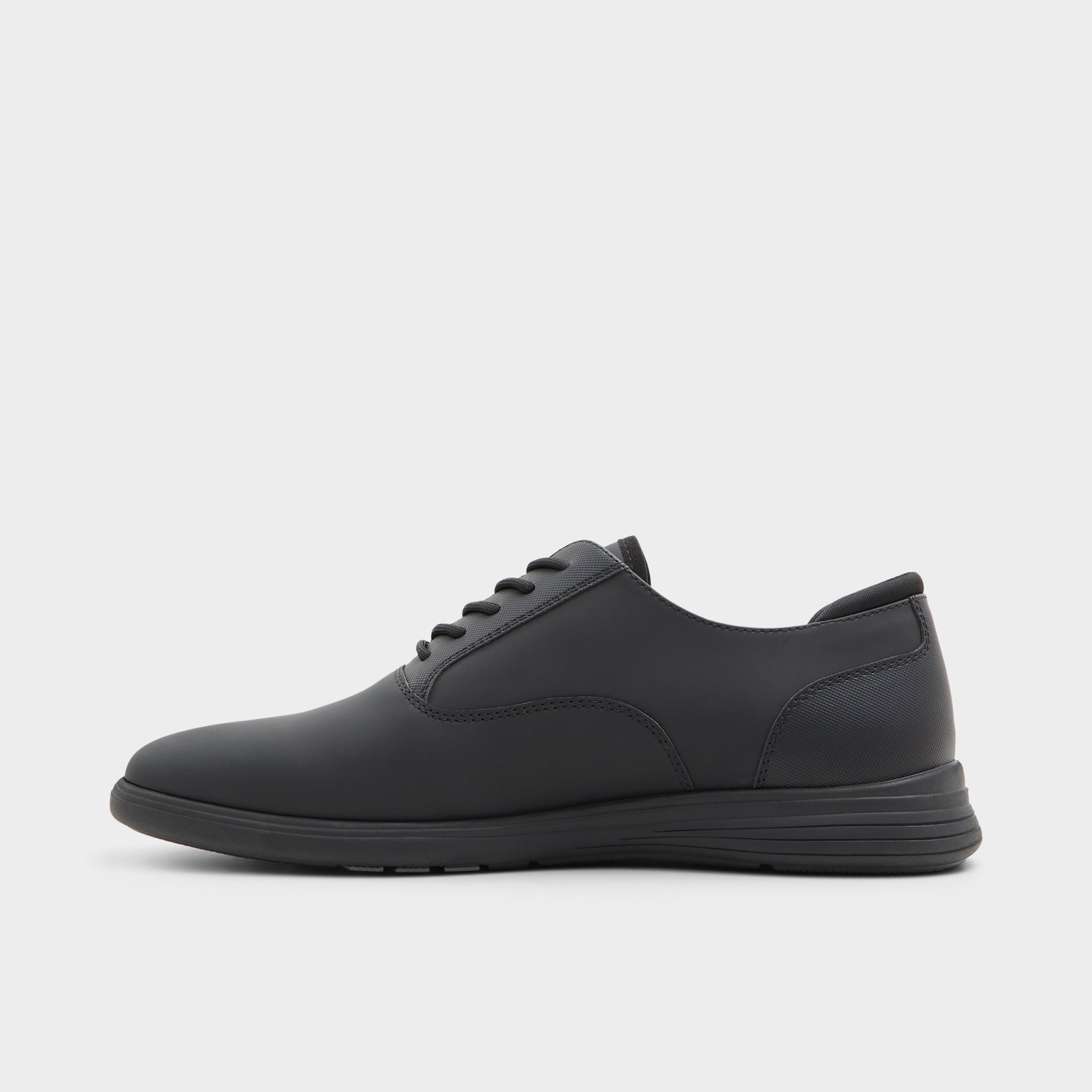 Side view of Other Black Seymour Oxford shoe