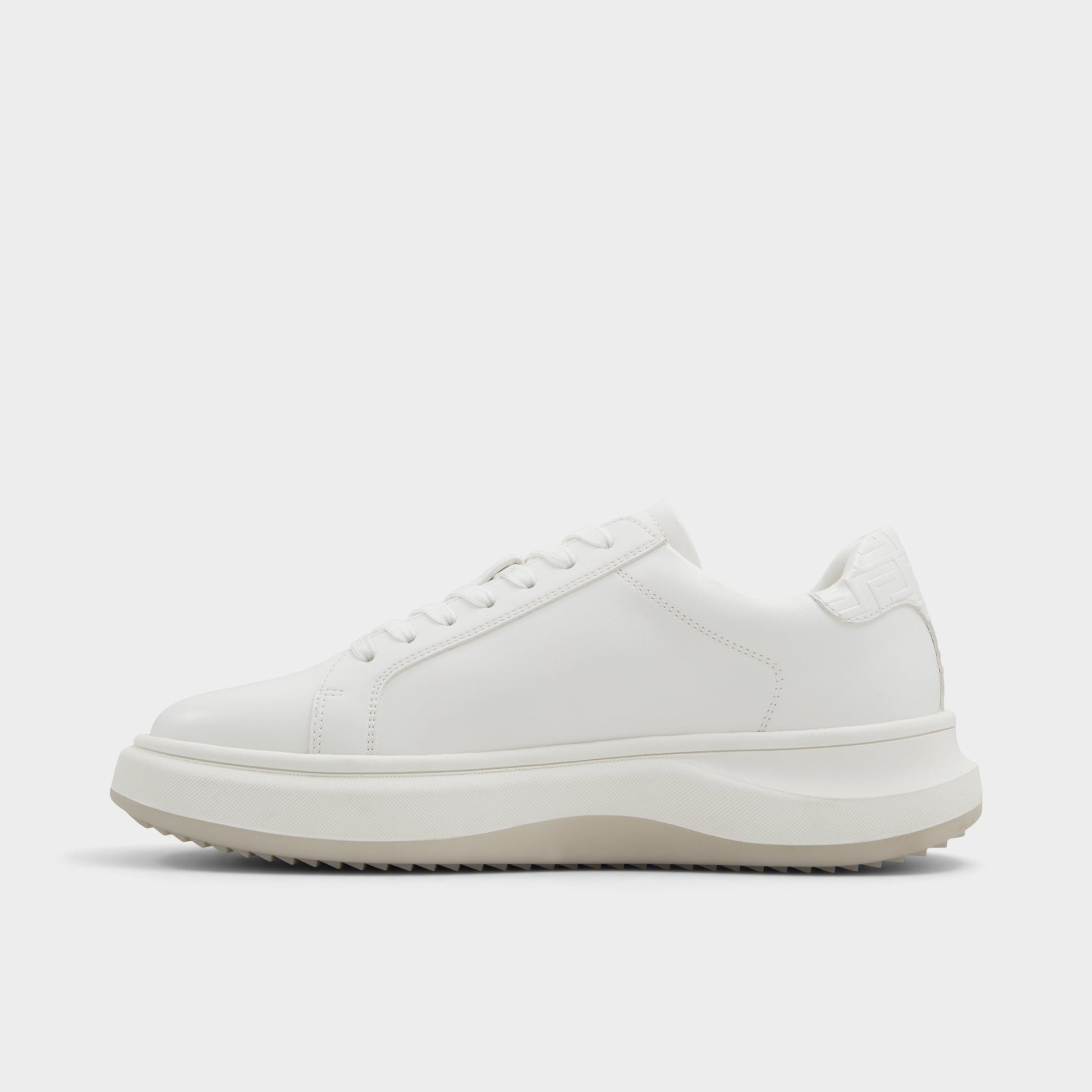 Side view of White Superspec Low top sneaker