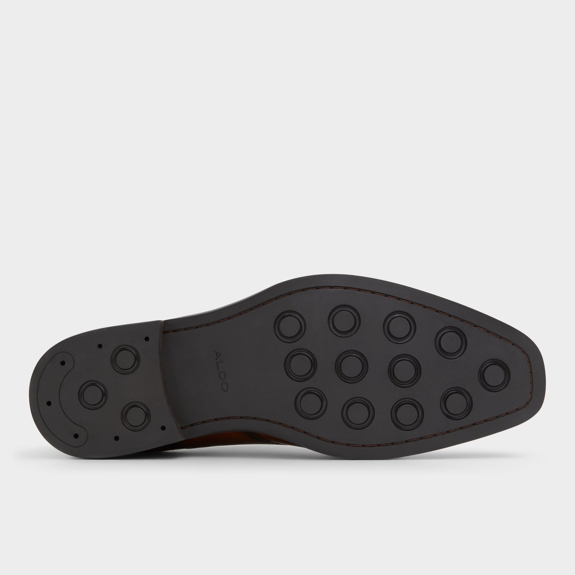View of Cognac Donald Derby shoe's sole