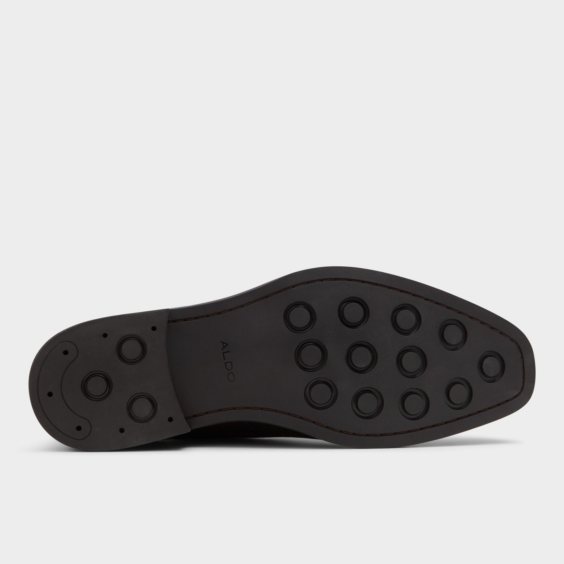 View of Dark Brown Donald Derby shoe's sole
