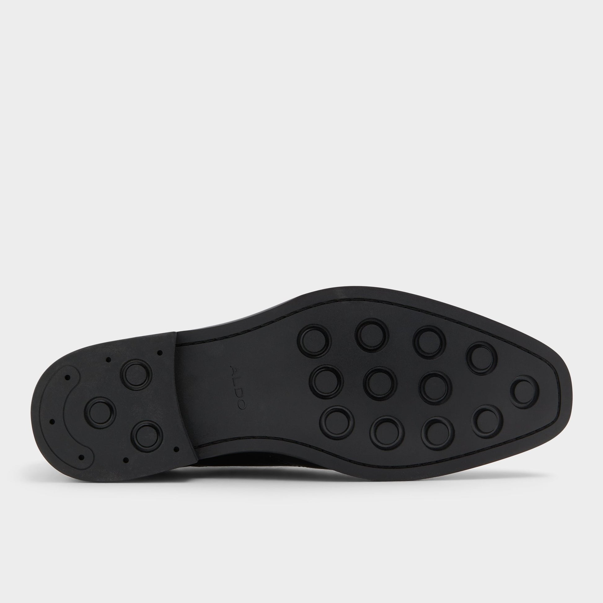 View of Black Donald Derby shoe's sole