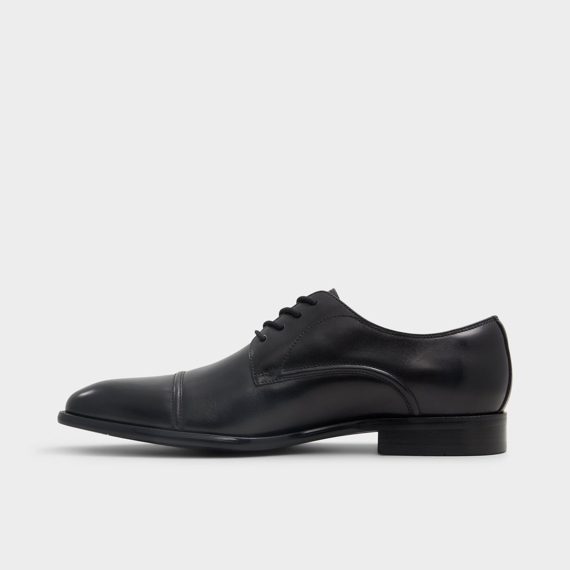 Side view of Black Drayson Derby shoe