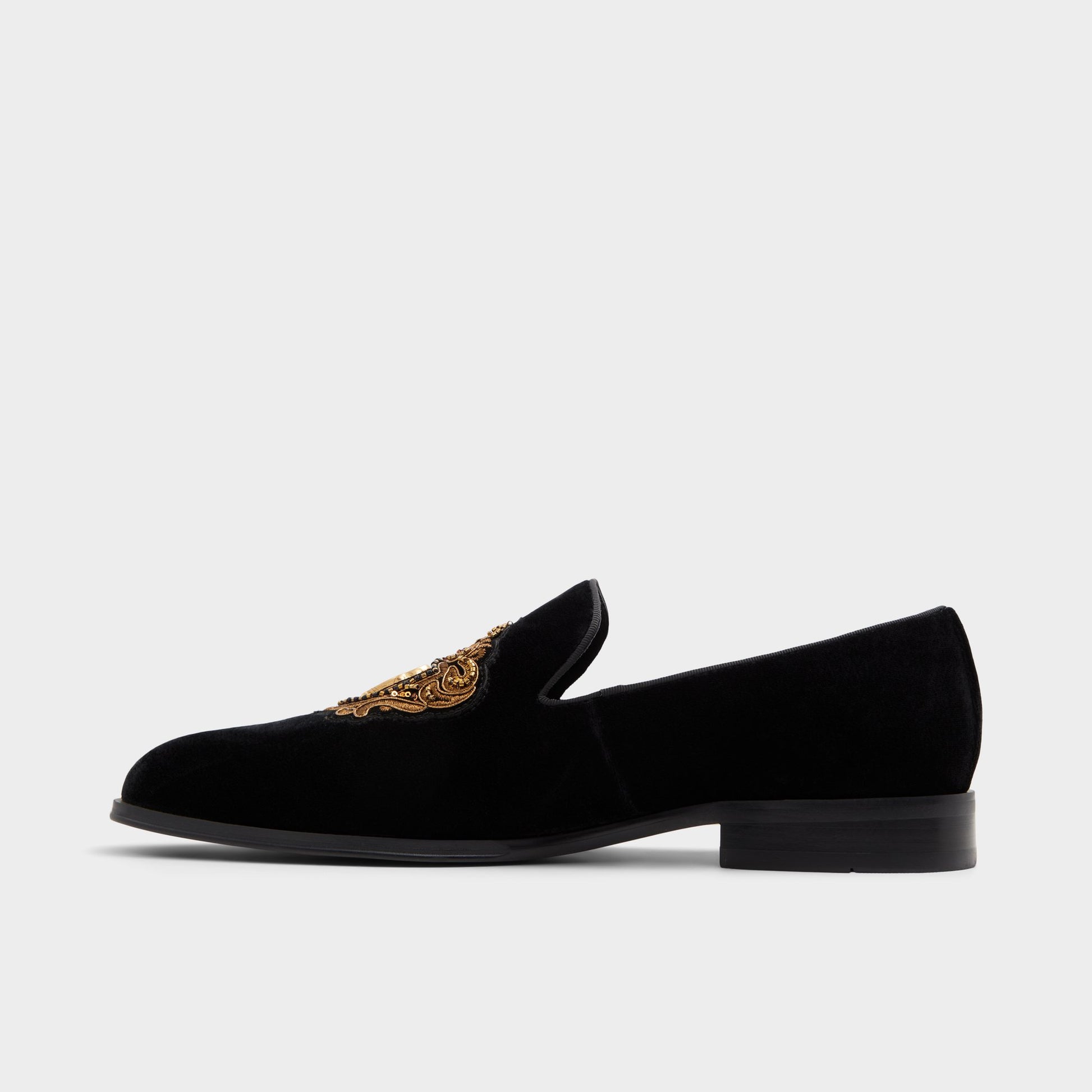 Side view of Black Crestin Loafer
