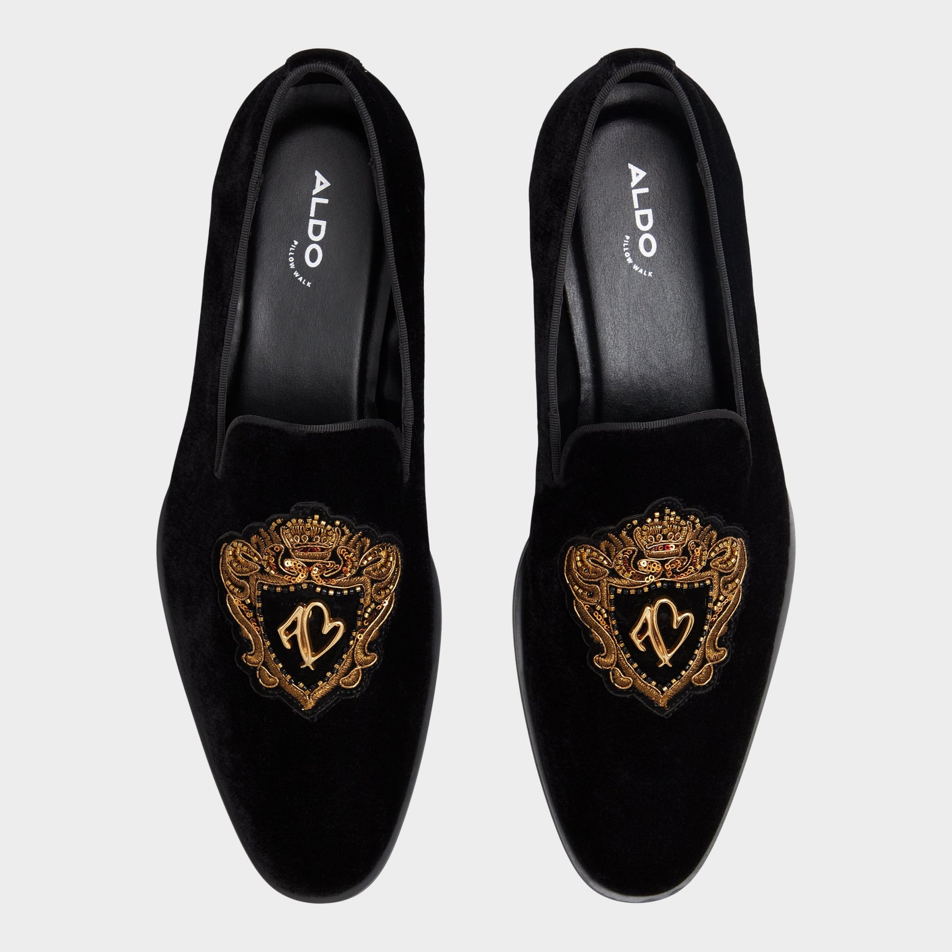 Top-down view of the Black Crestin Loafer