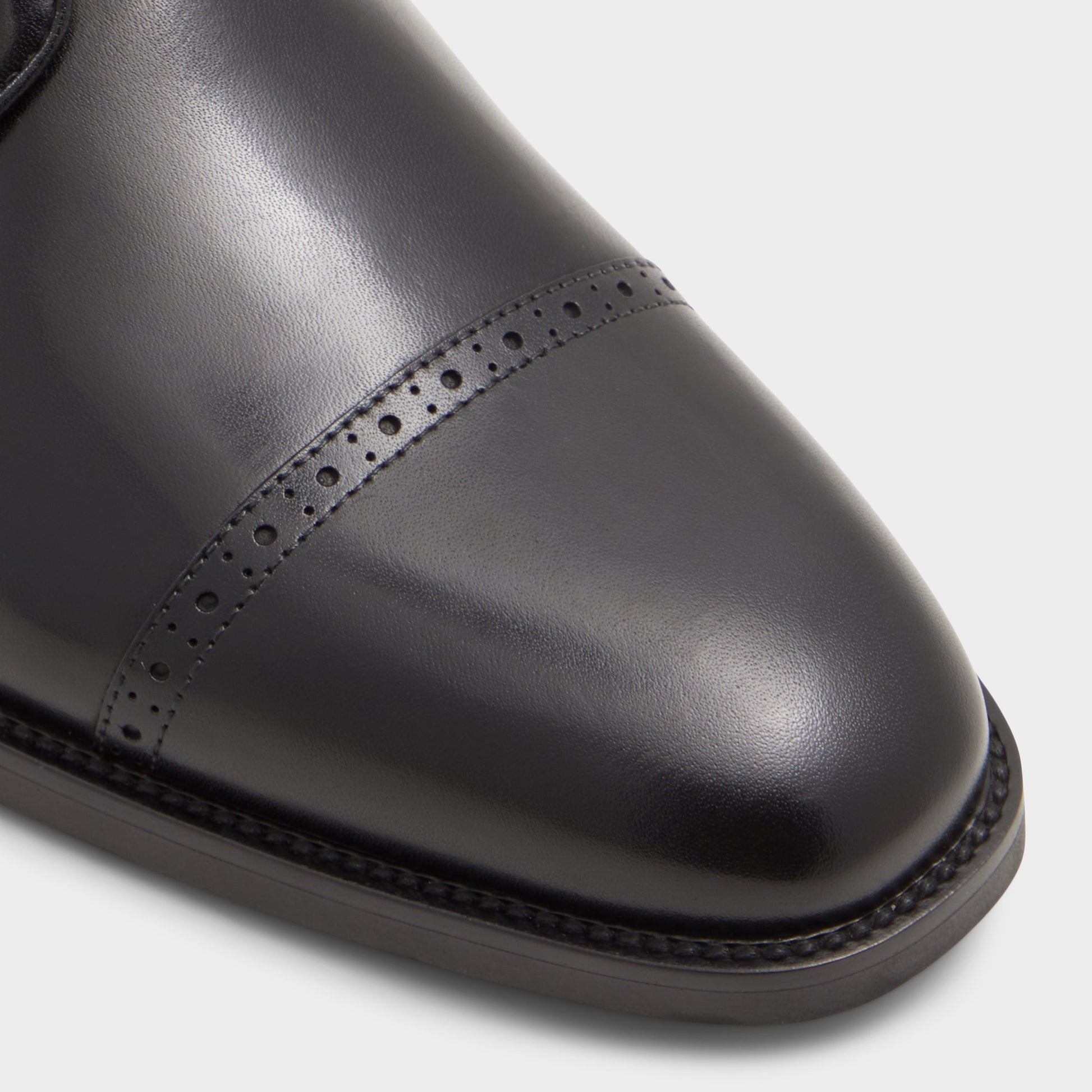 Close-up of the Black Bronko Derby shoe