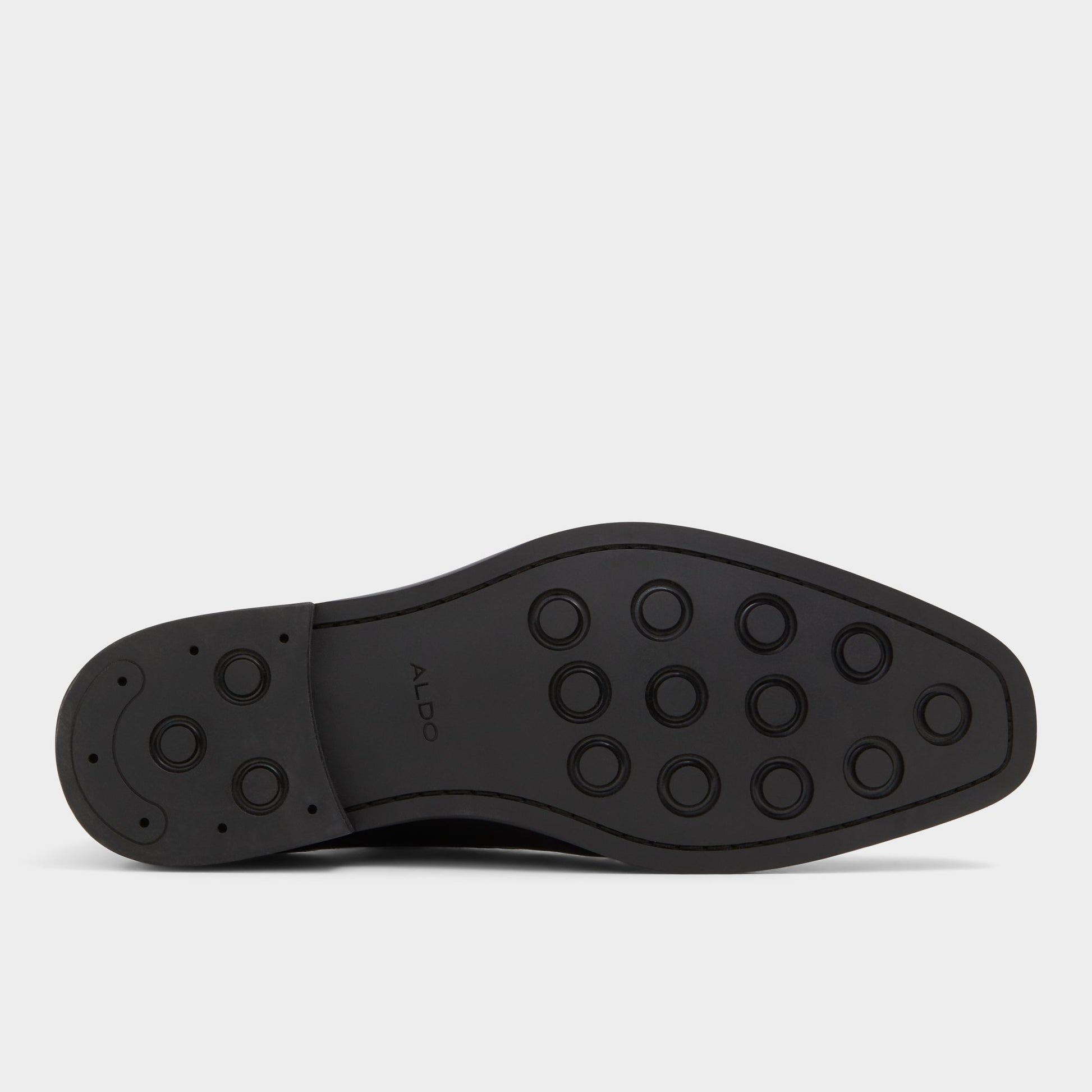 View of Black Bronko Derby shoe's sole