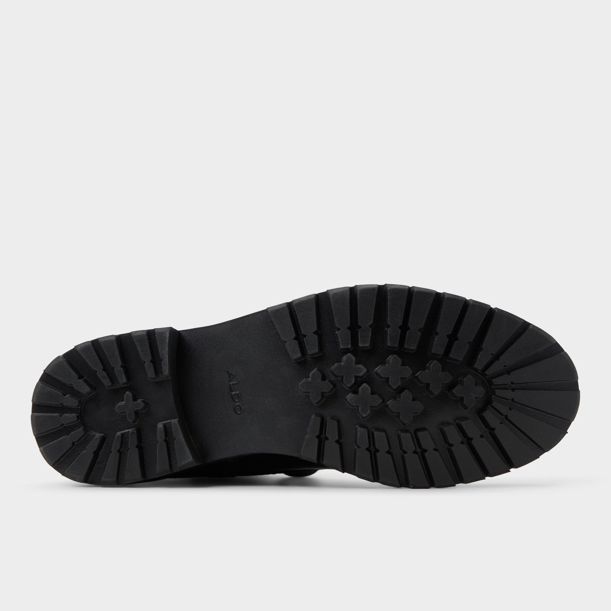 View of Black Sevigo Combat ankle boot's sole