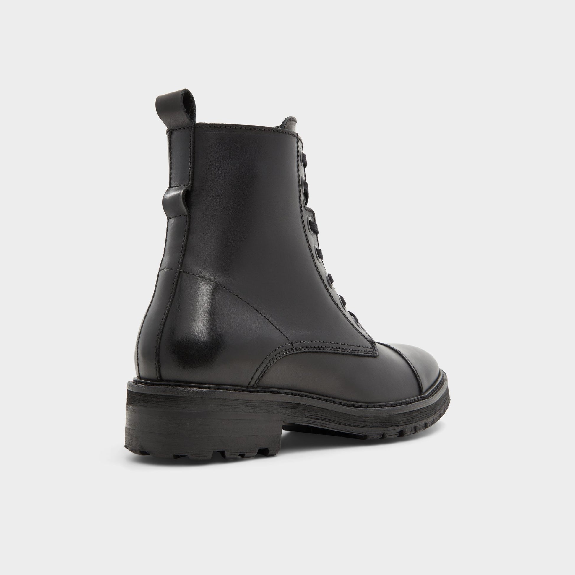 Three-quarter angle of Other Black Sevigo Combat ankle boot's back side