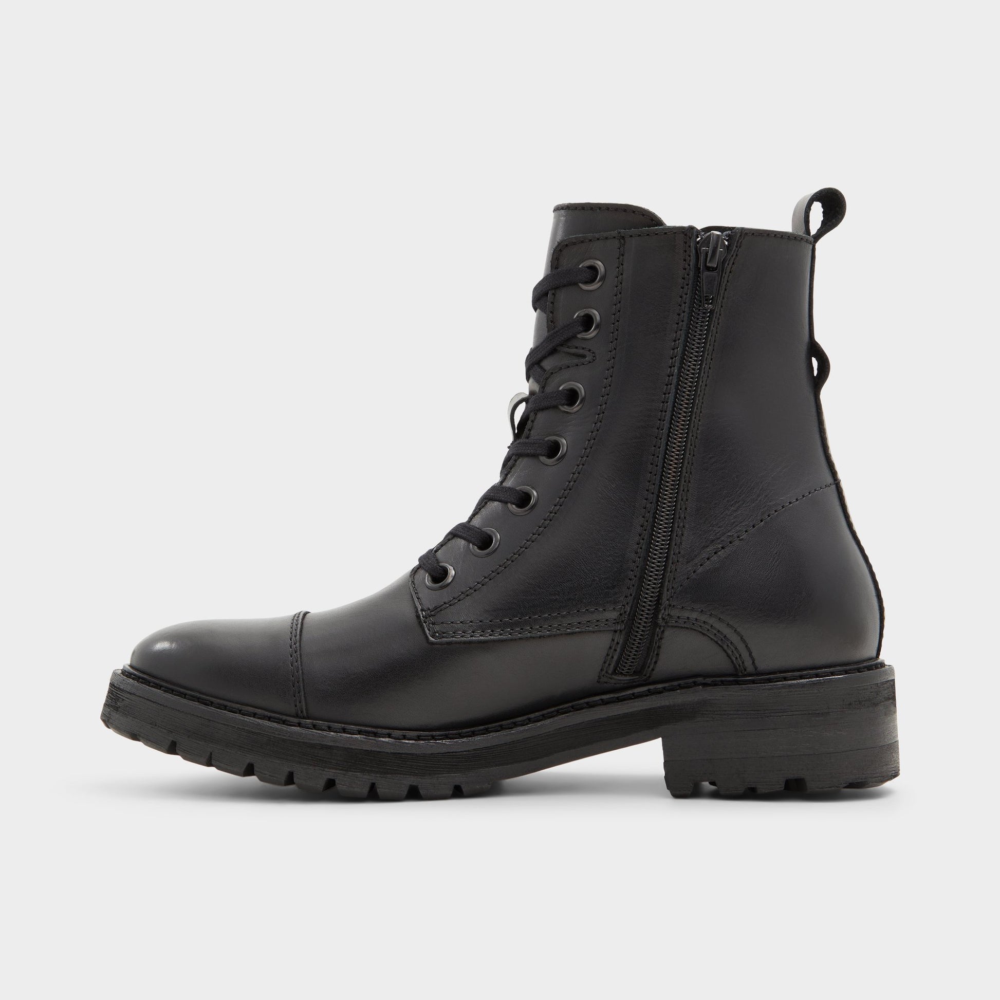 Side view of Other Black Sevigo Combat ankle boot
