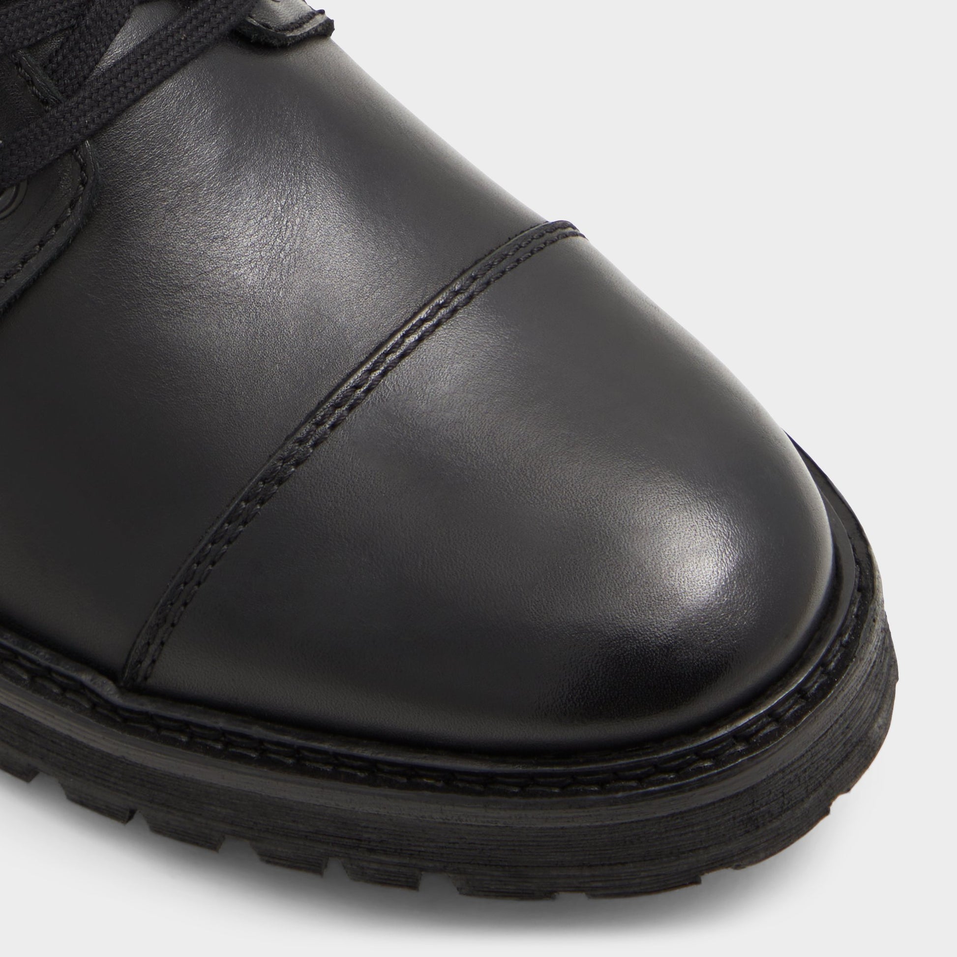 Close-up of the Other Black Sevigo Combat ankle boot