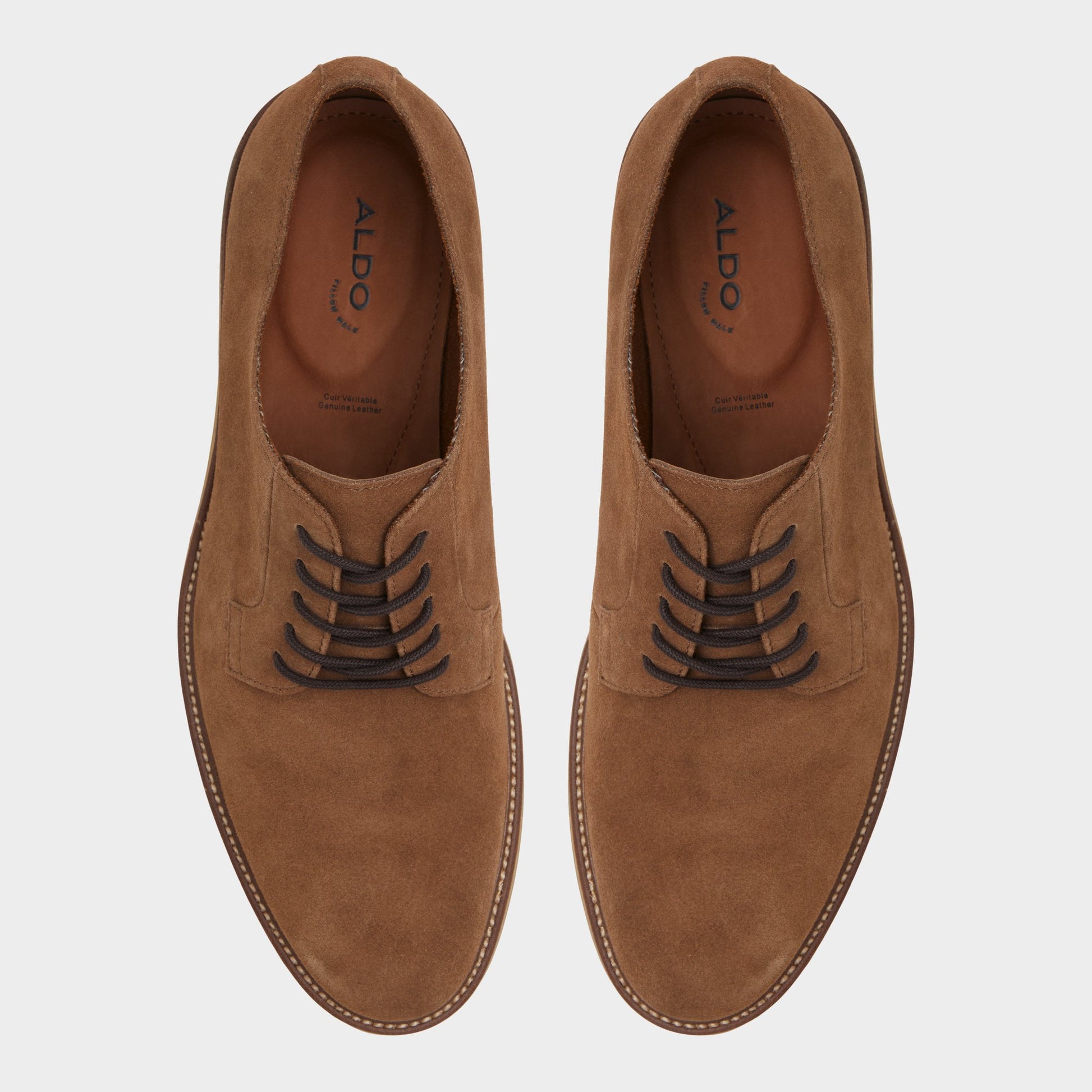 Top-down view of the Light Brown Ferguson Oxford shoe