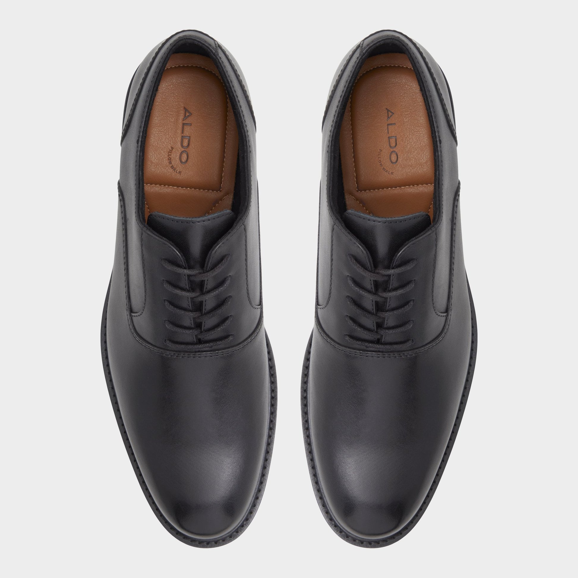 Top-down view of the Black Dason Oxford shoe
