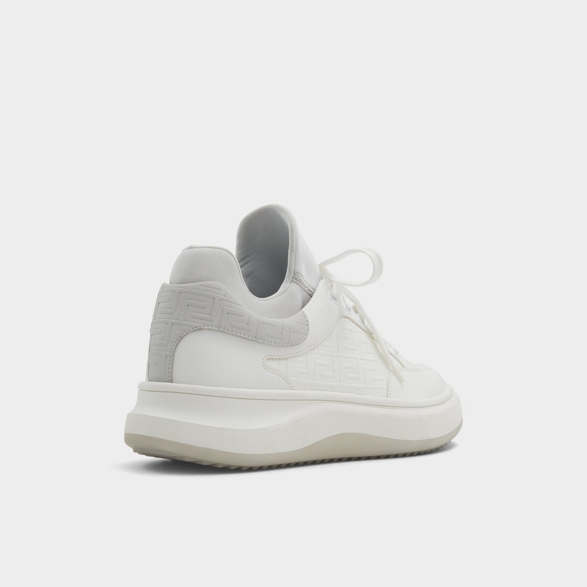 Three-quarter angle of White Hyperspec Low top sneaker's back side