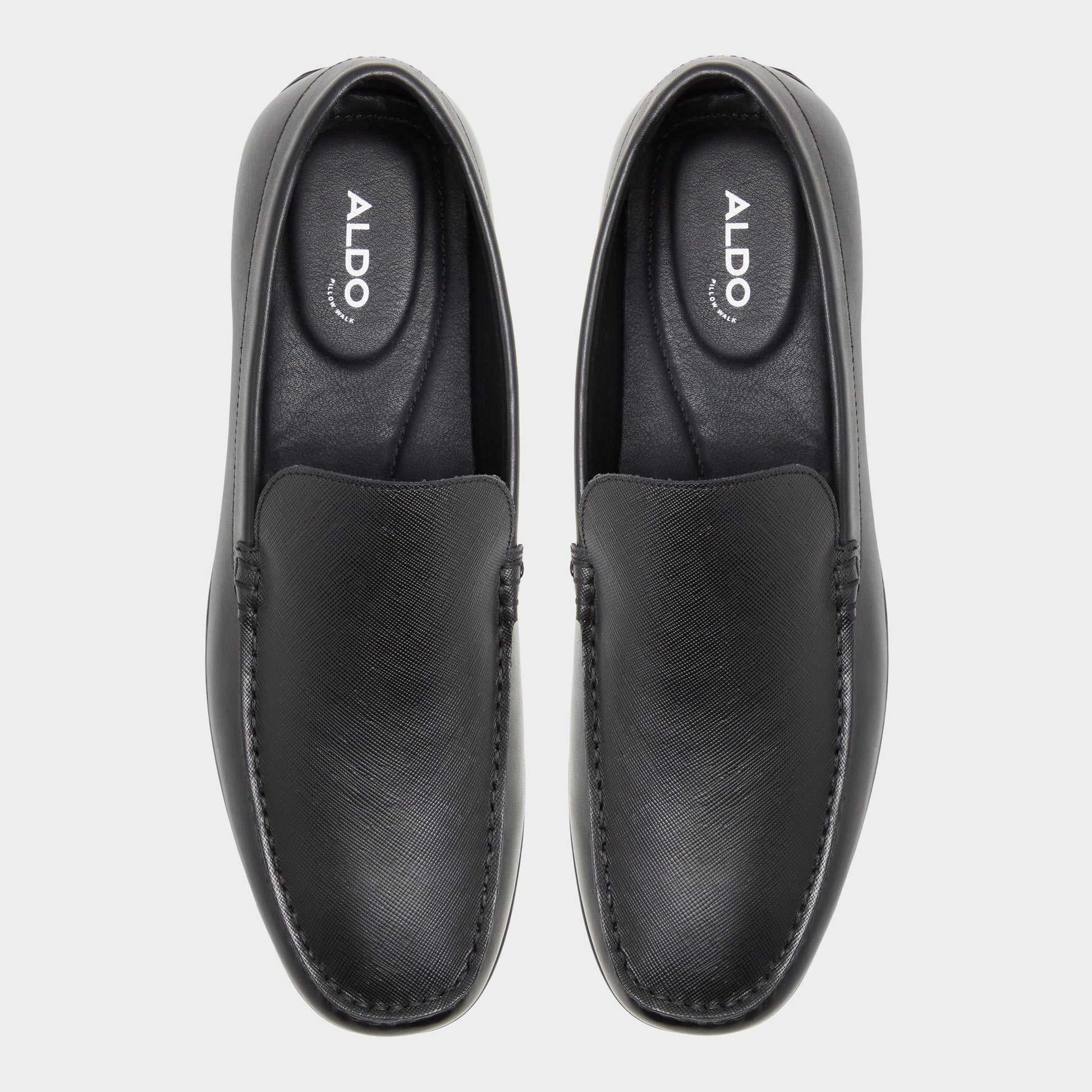 Top-down view of the Other Black Bovis Driving shoe