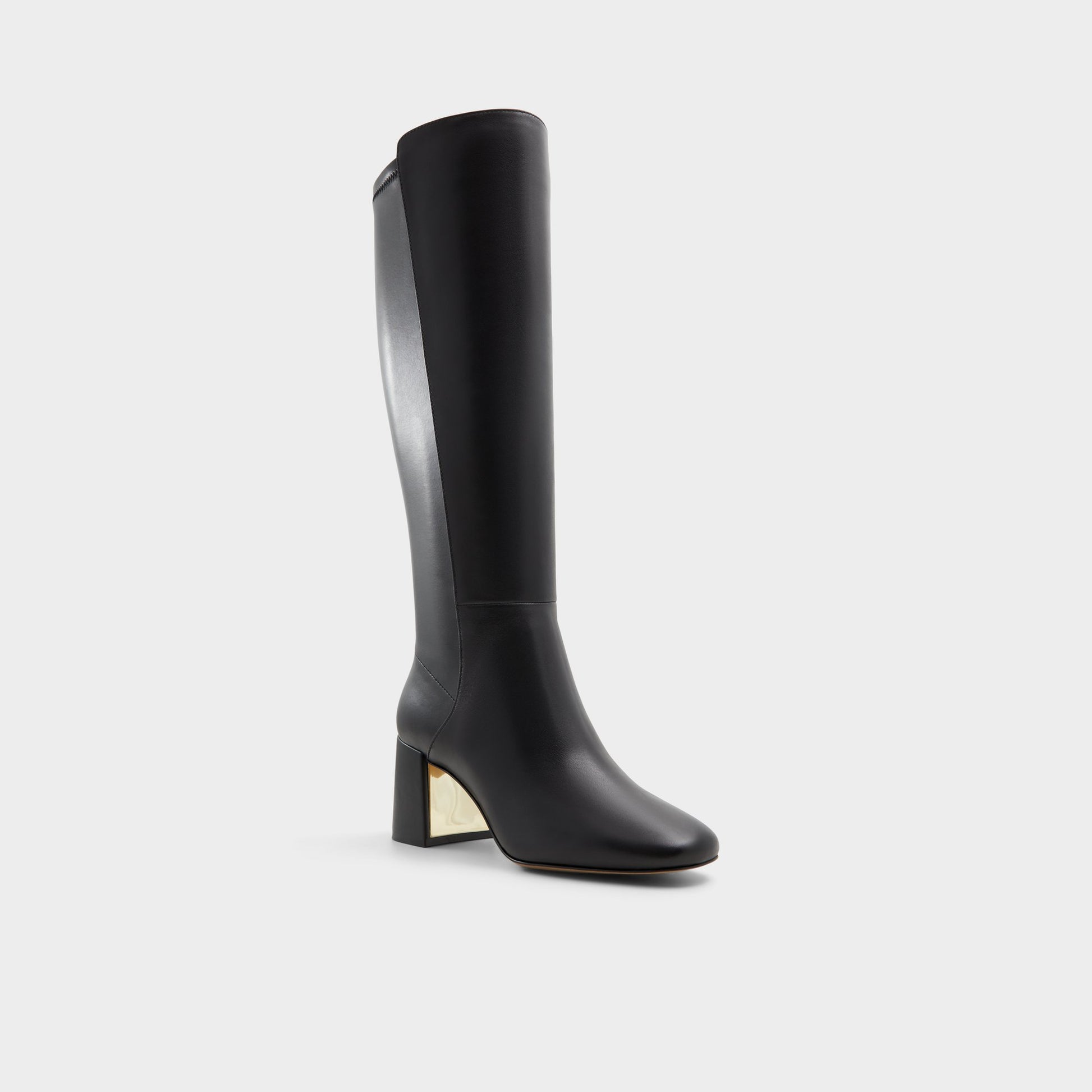 Three-quarter angle of Black Sevorebaen Knee-high boot's front side