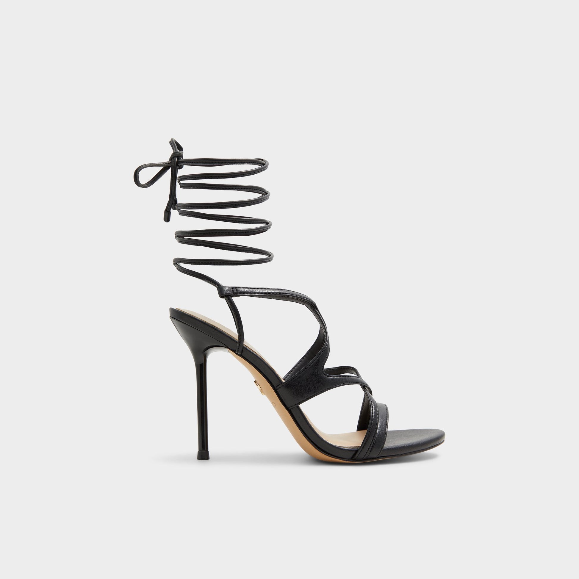 Main View of Black Marylou Strappy heeled sandal for Womens