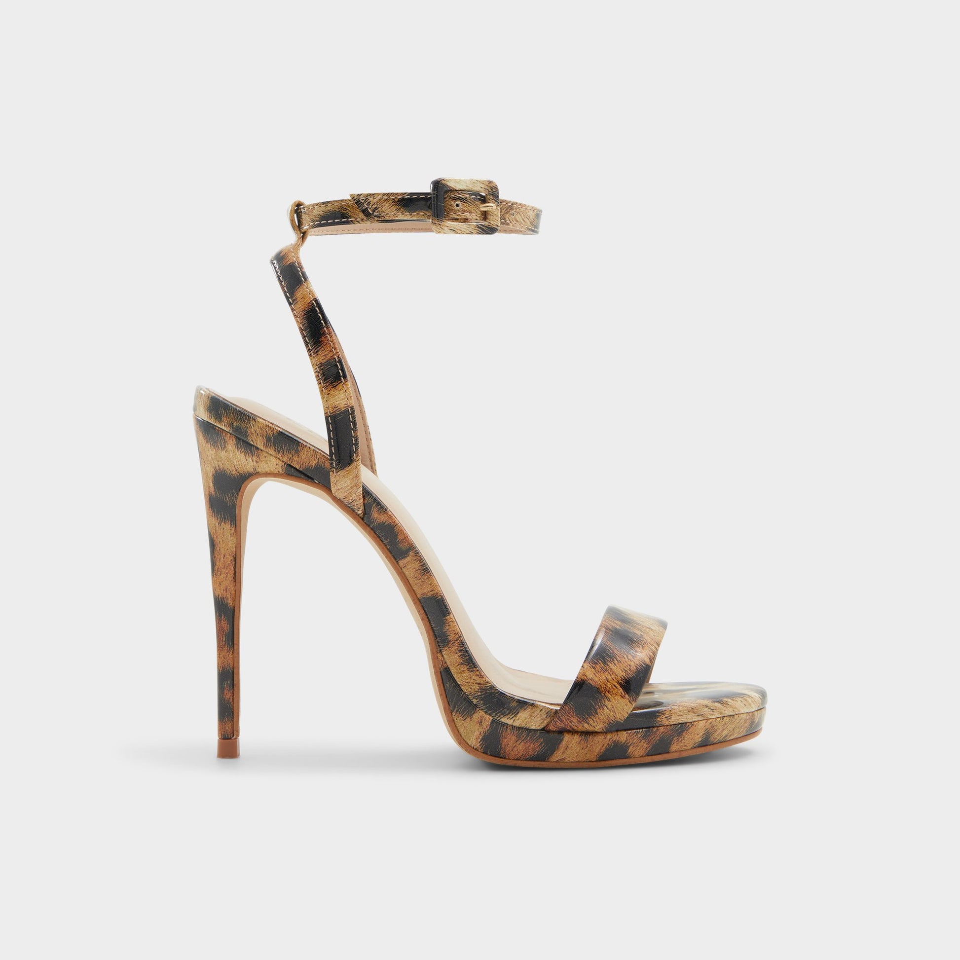 Main View of Brown Multi Kat Strappy heeled sandal for Womens