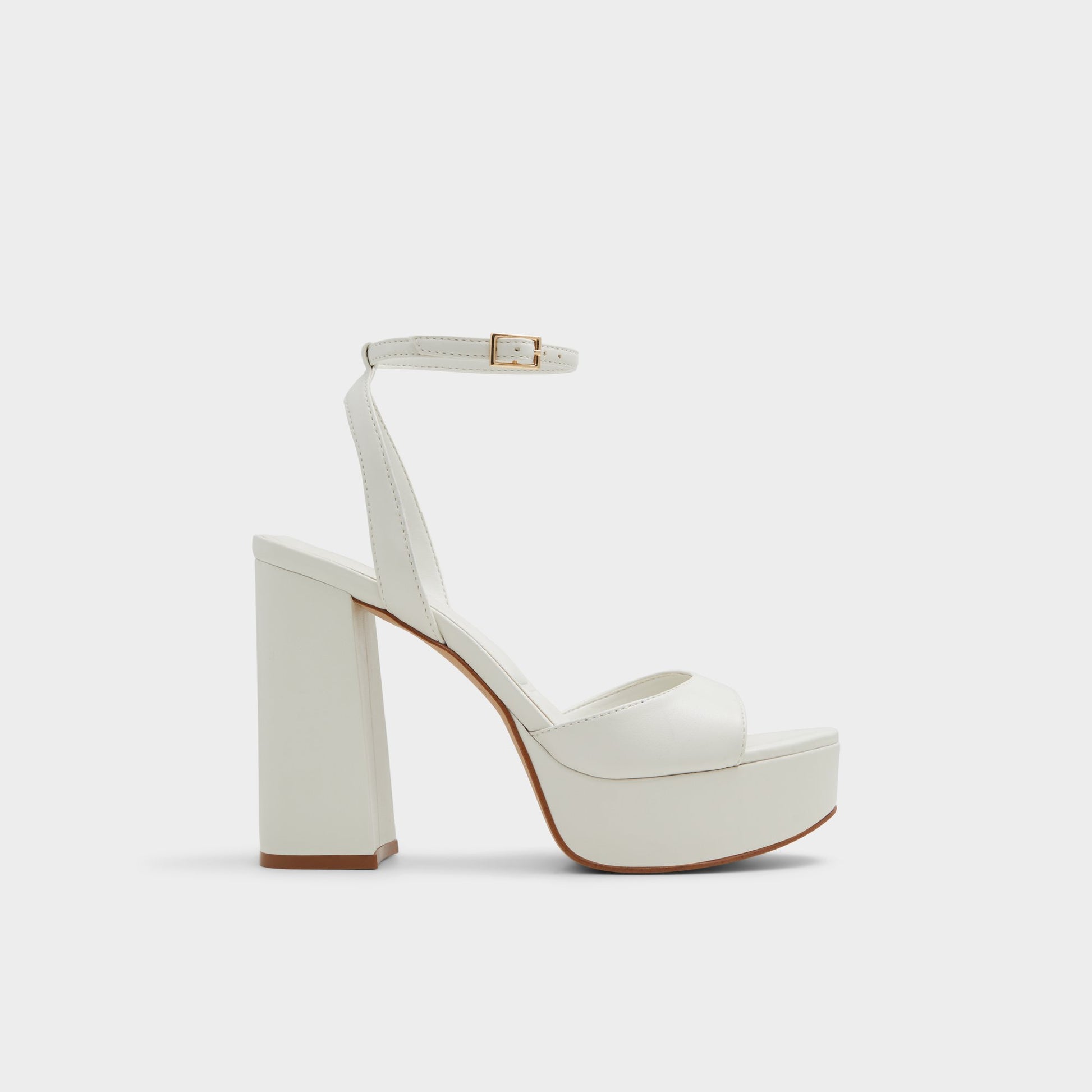 Main View of White Valoria Strappy heeled sandal for Womens